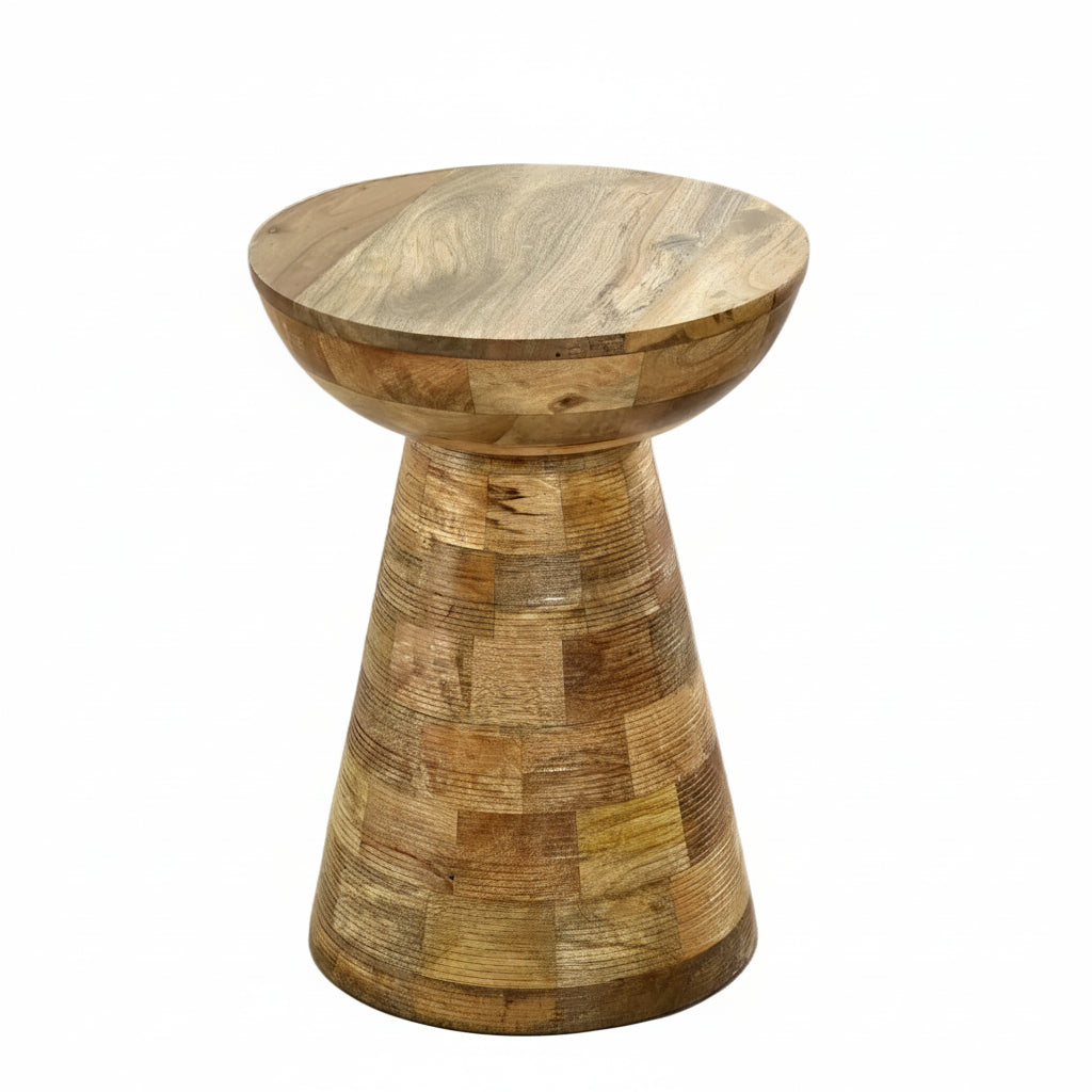 Verty Furniture Merlin Mango Wooden Round Side Table