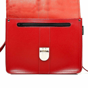 Leather Shoulder Bag - Red-2