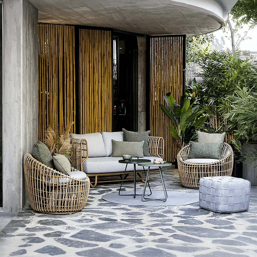 rattan garden sofa set