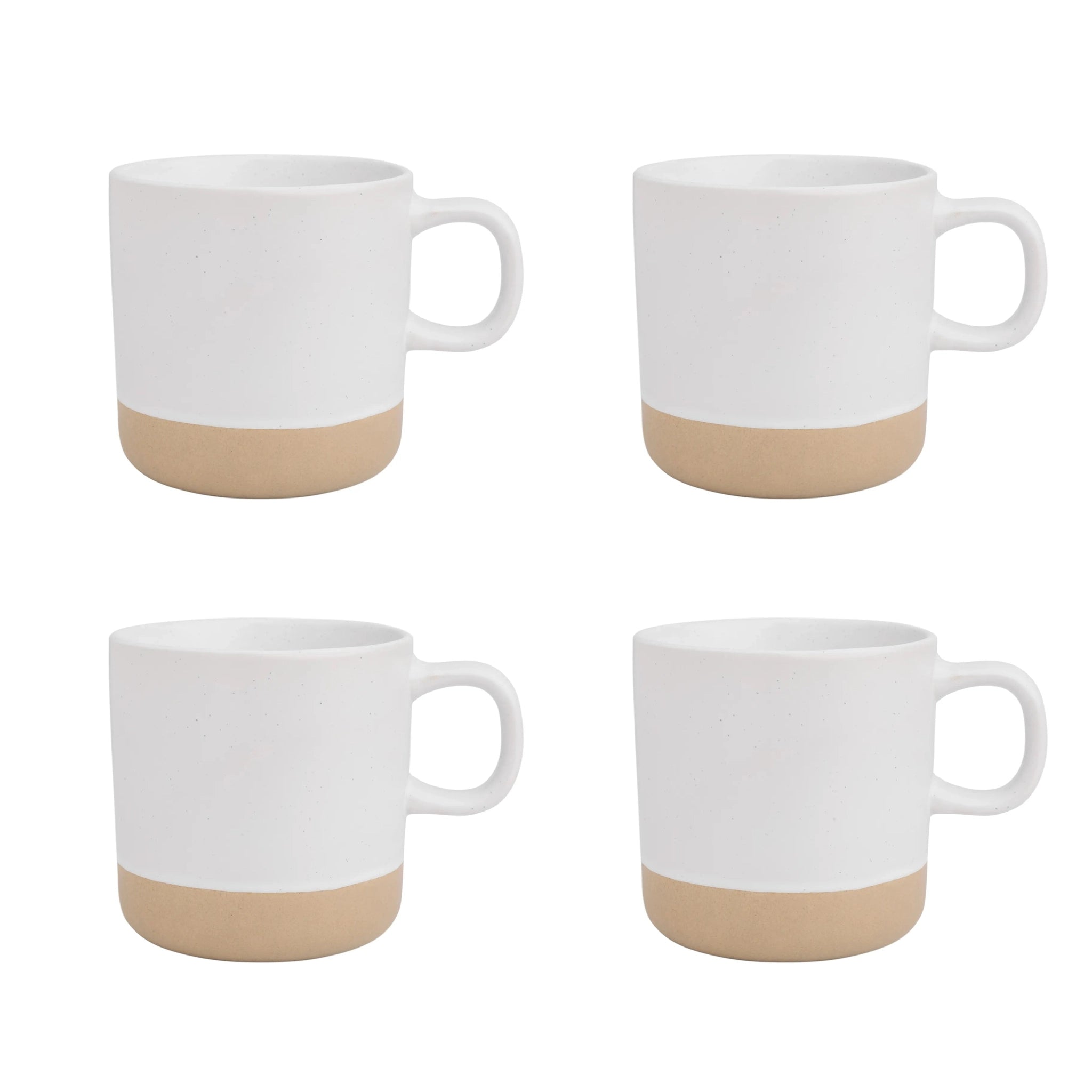Mogarden Ceramic Coffee Mug White Speckled Stoneware 355ml 4-Pack Mug emmy-jane-boutique.myshopify.com