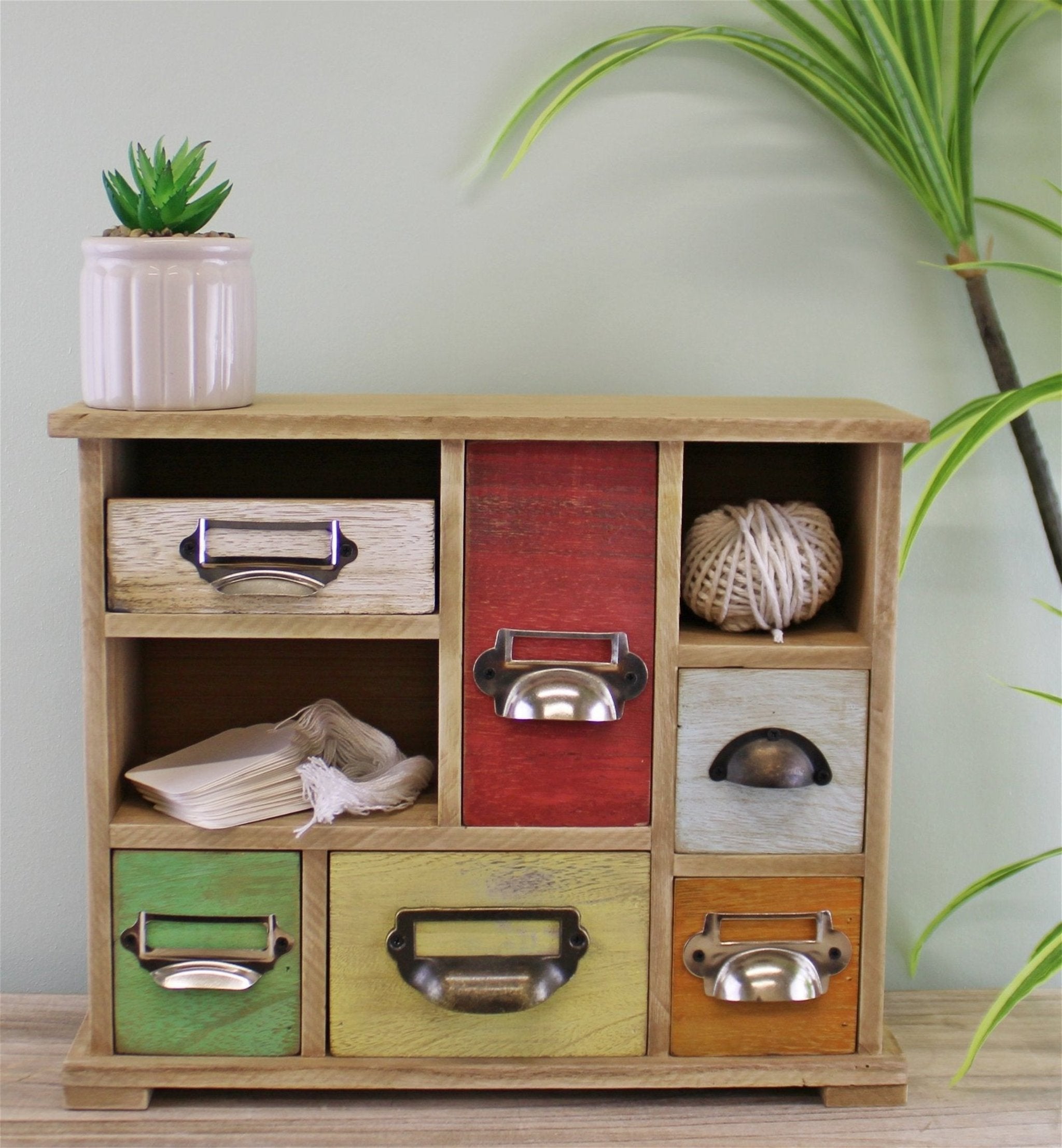 Multi Coloured Wooden Trinket Drawers-1