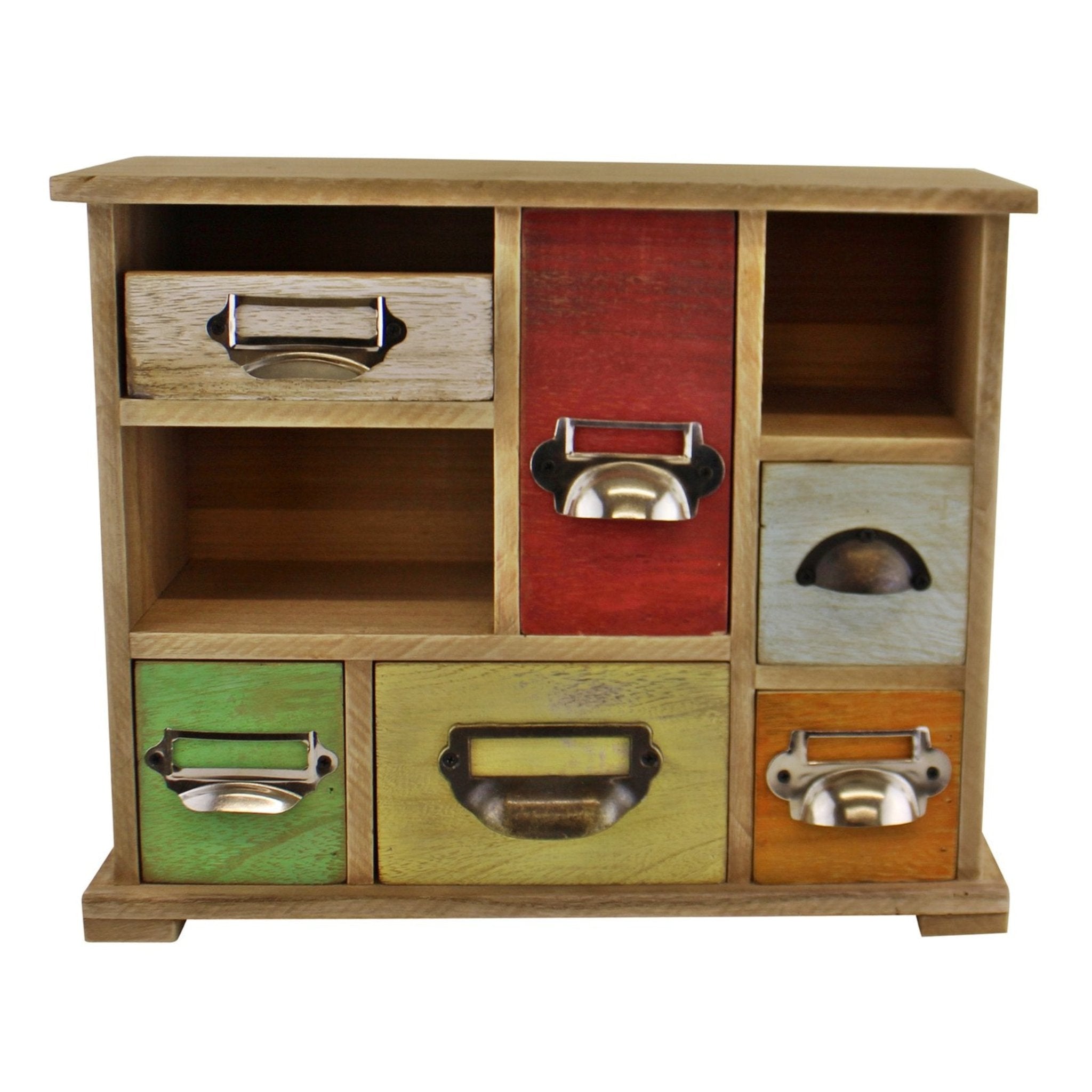 Multi Coloured Wooden Trinket Drawers-0