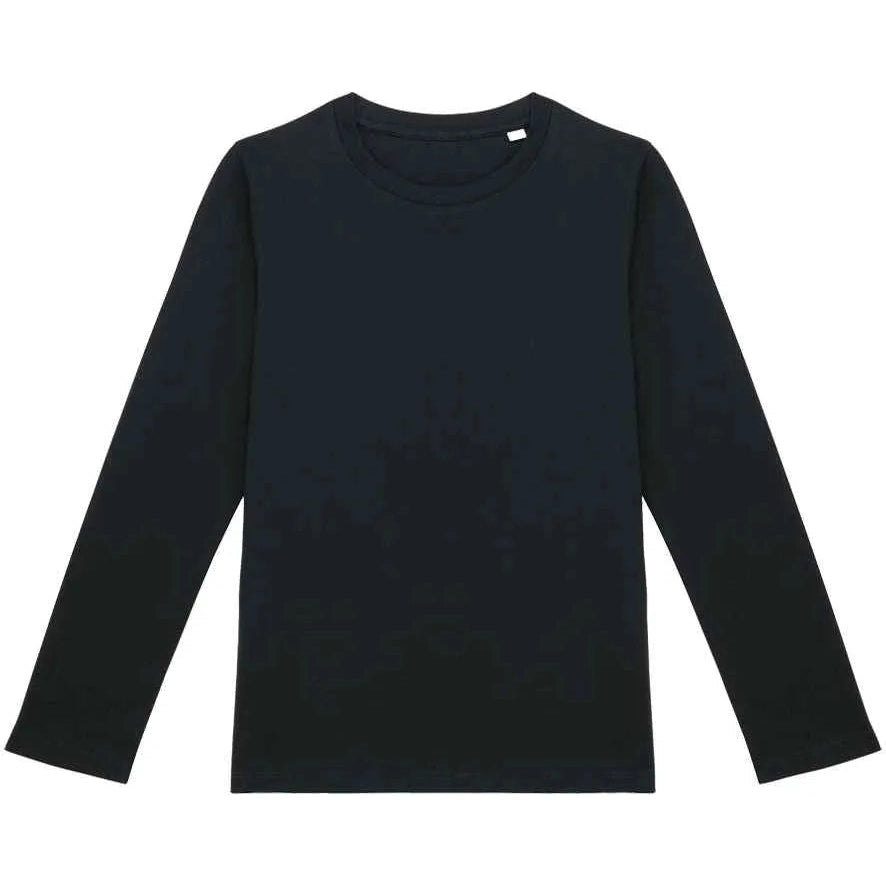 Black long-sleeve shirt on a white background