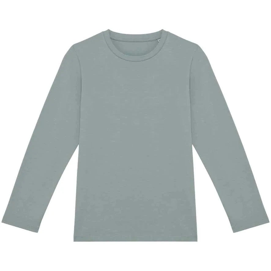 Plain light gray long-sleeve shirt on a white background