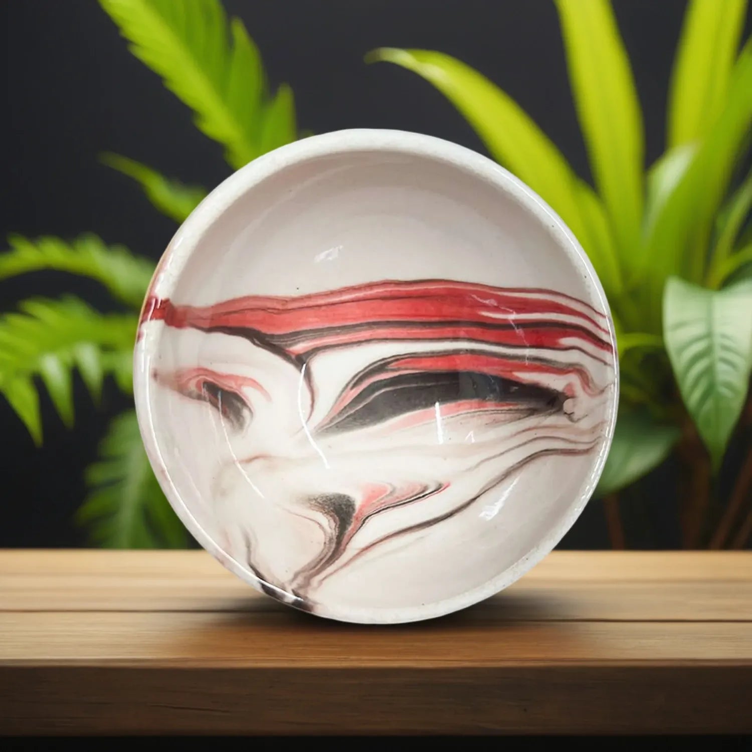 Handmade Ceramic Bowl Mocha Red 8cm-1