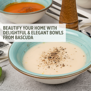 Porcelain Soup-Cereal Bowls Set of 4 Pebble Sea Green 18cm-6