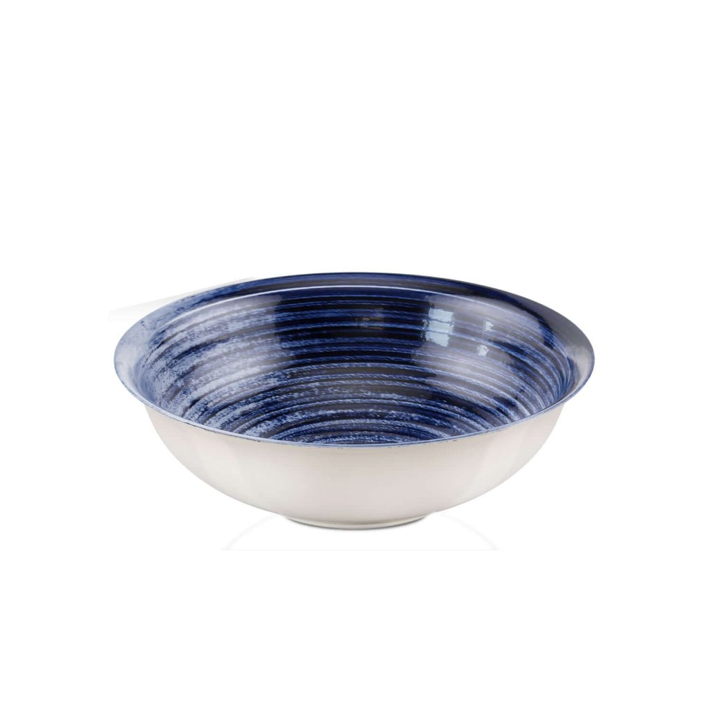 Porcelain Soup-Cereal Bowls Set of 4 Pebble Deep Ocean 17cm-2