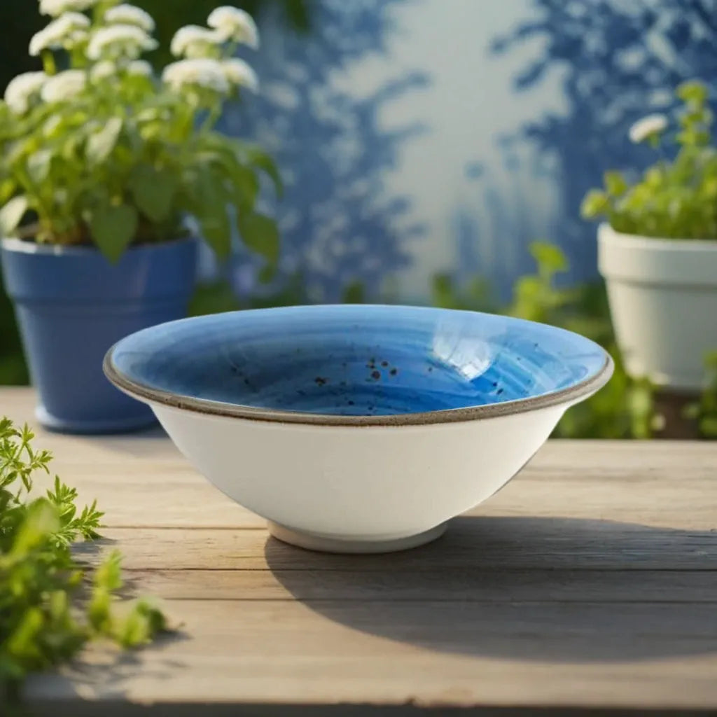 Porcelain Soup-Cereal Bowl Pebble Marine Blue 16cm-0