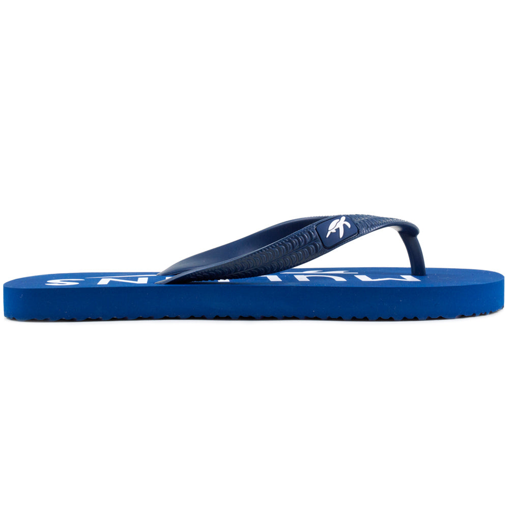 Blue flip-flop sandal on a white background