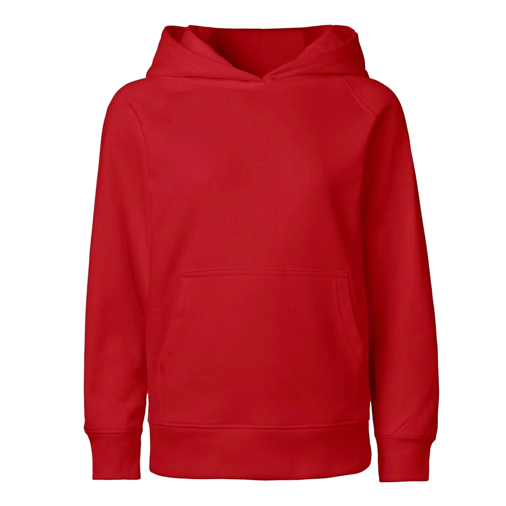 Red hoodie on a white background