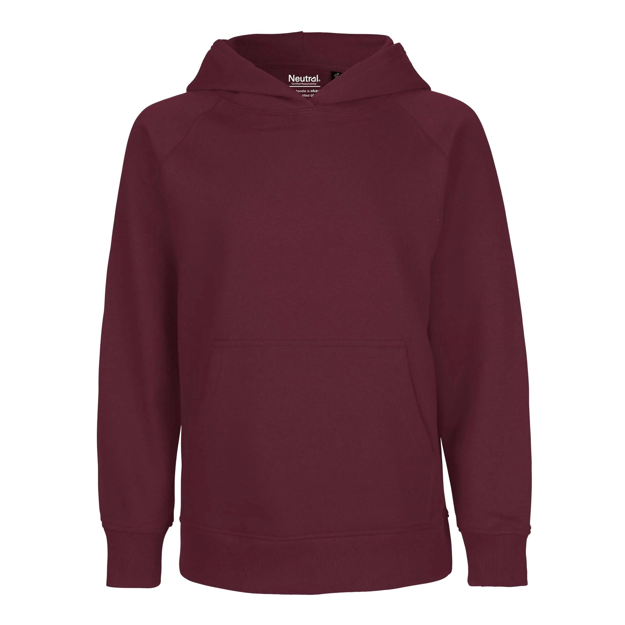 Maroon hoodie on a white background