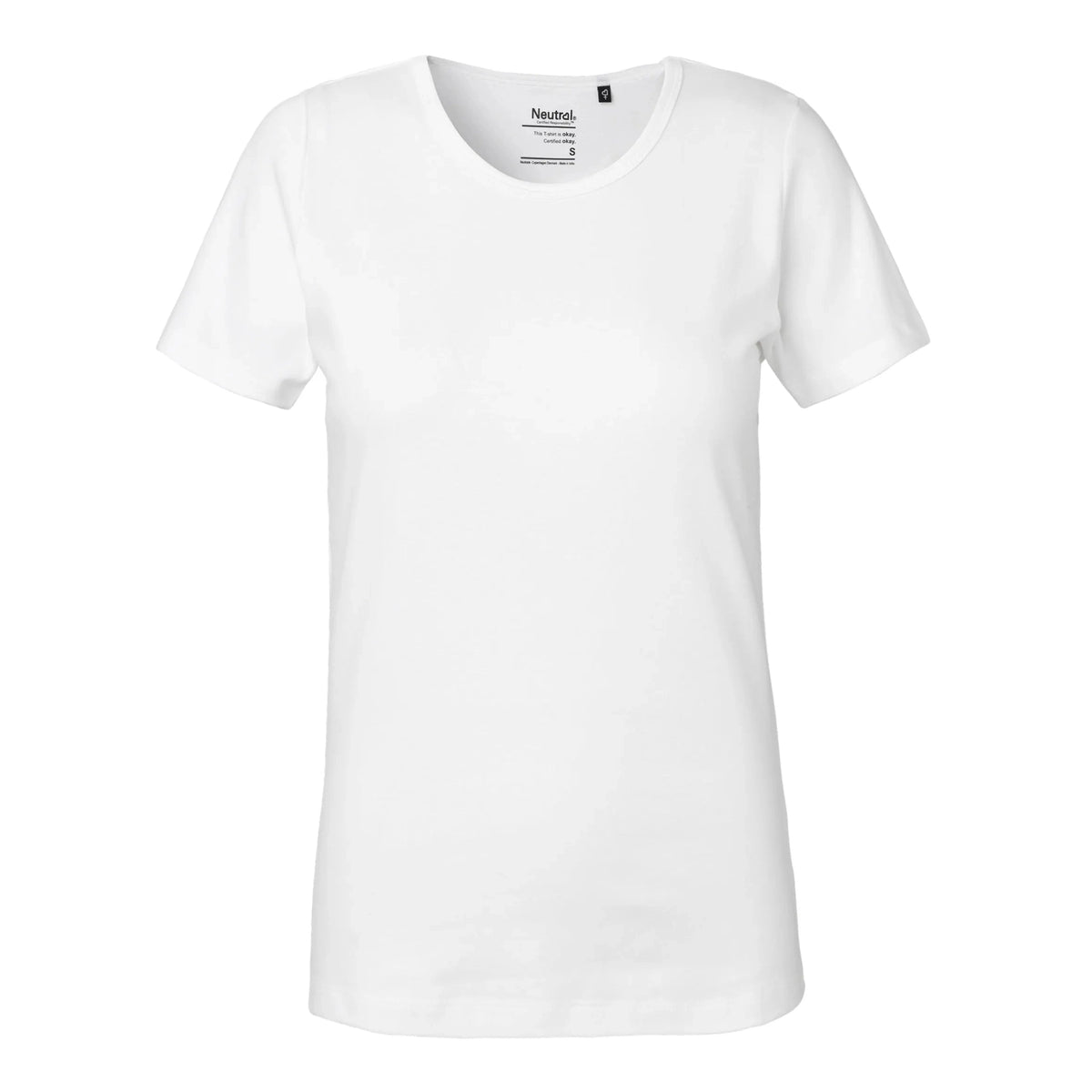 White t-shirt on a white background