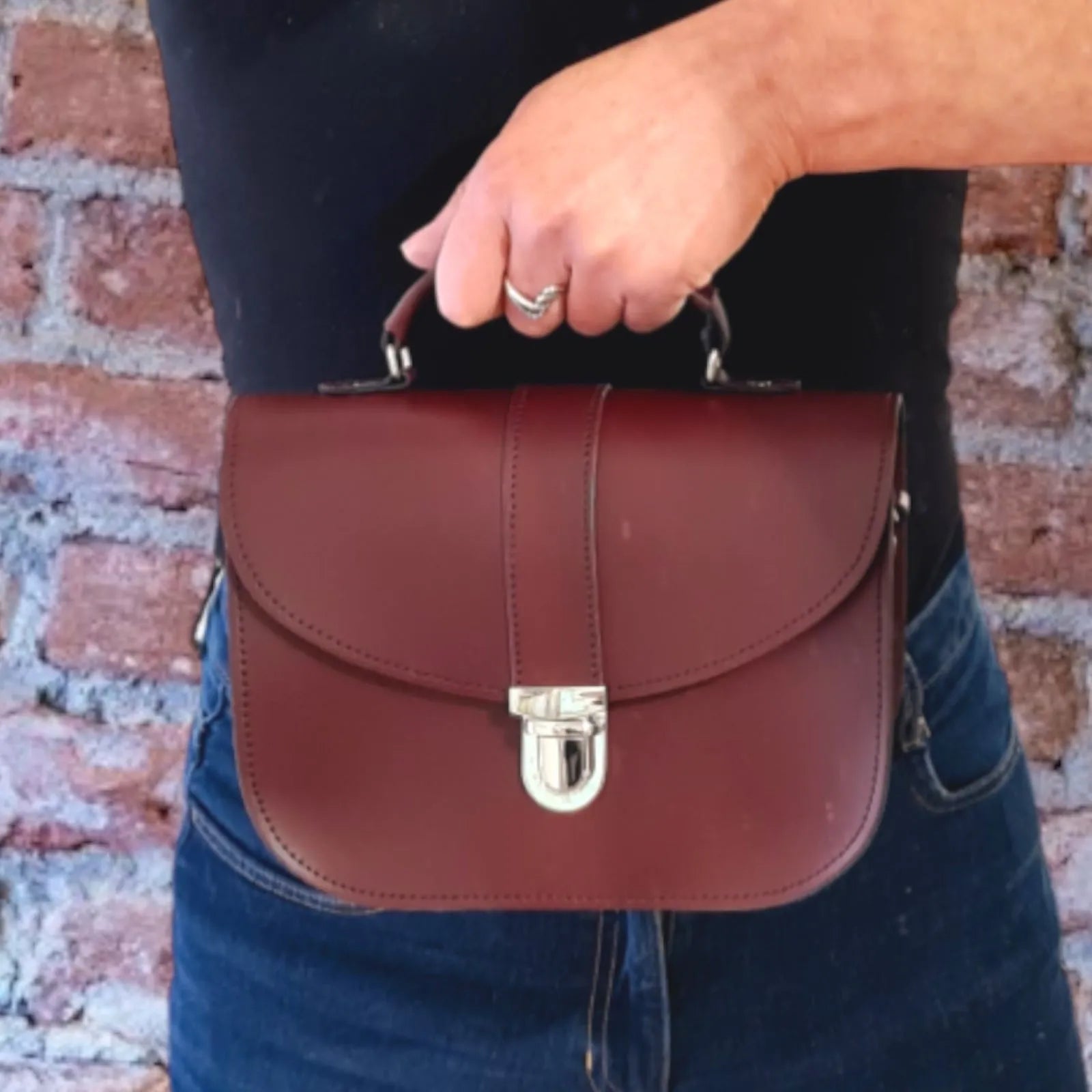 Zatchels Olympia Handmade Leather Bag - Marsala Red Cross Body Bag emmy-jane-boutique.myshopify.com