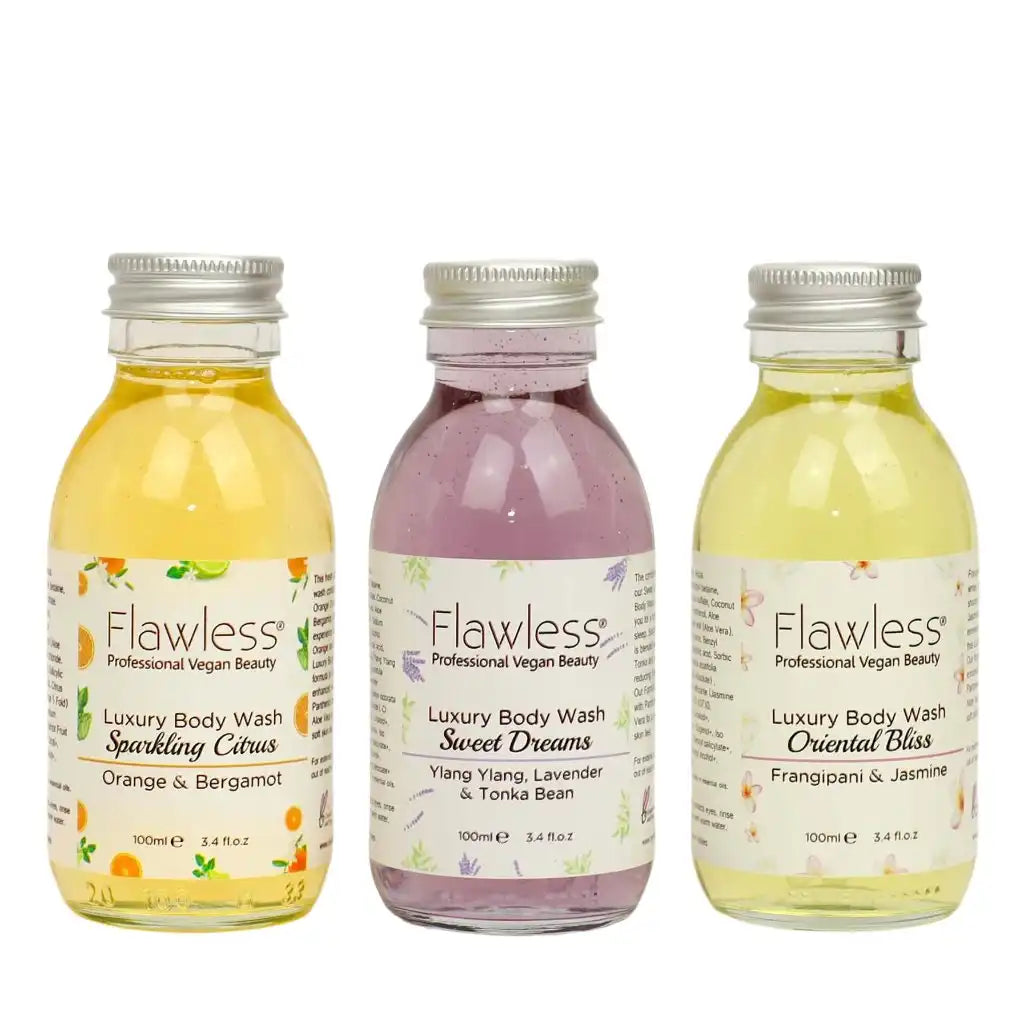 Flawless Body Wash Gift Set -Plastic-Free & Vegan Health & Beauty > Personal Care > Cosmetics > Bath & Body > Body Wash > Aromatherapy Hand & Body Wash > Essential Oil Body Wash Gift Set emmy-jane-boutique.myshopify.com