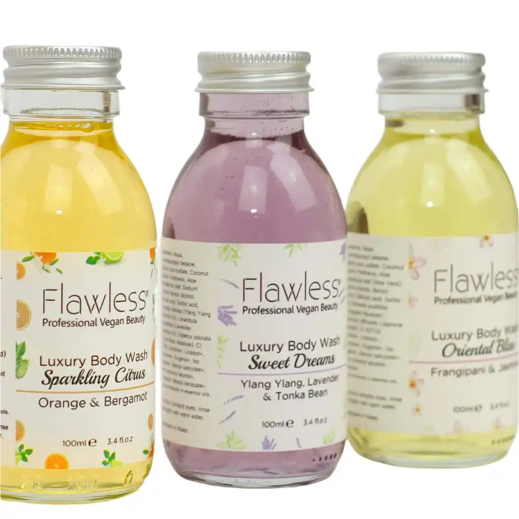 Flawless Body Wash Gift Set -Plastic-Free & Vegan Health & Beauty > Personal Care > Cosmetics > Bath & Body > Body Wash > Aromatherapy Hand & Body Wash > Essential Oil Body Wash Gift Set emmy-jane-boutique.myshopify.com