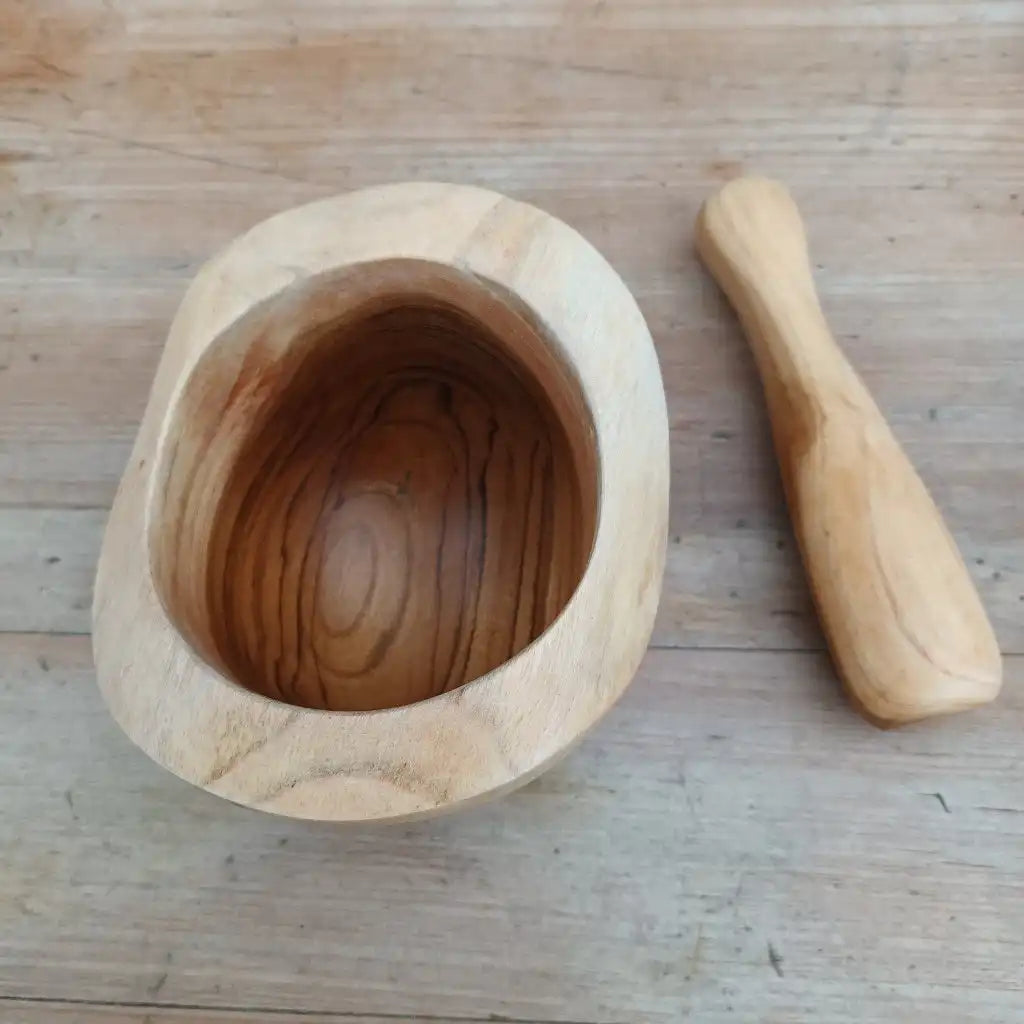Emmy Jane Ergo - Wooden Pestle & Mortar - Natural Home Sustainable Teak Wood Home & Garden > Kitchen & Dining > Kitchen Tools & Utensils > Mortars & Pestles > Sustainable Wooden Pestle & Mortar emmy-jane-boutique.myshopify.com