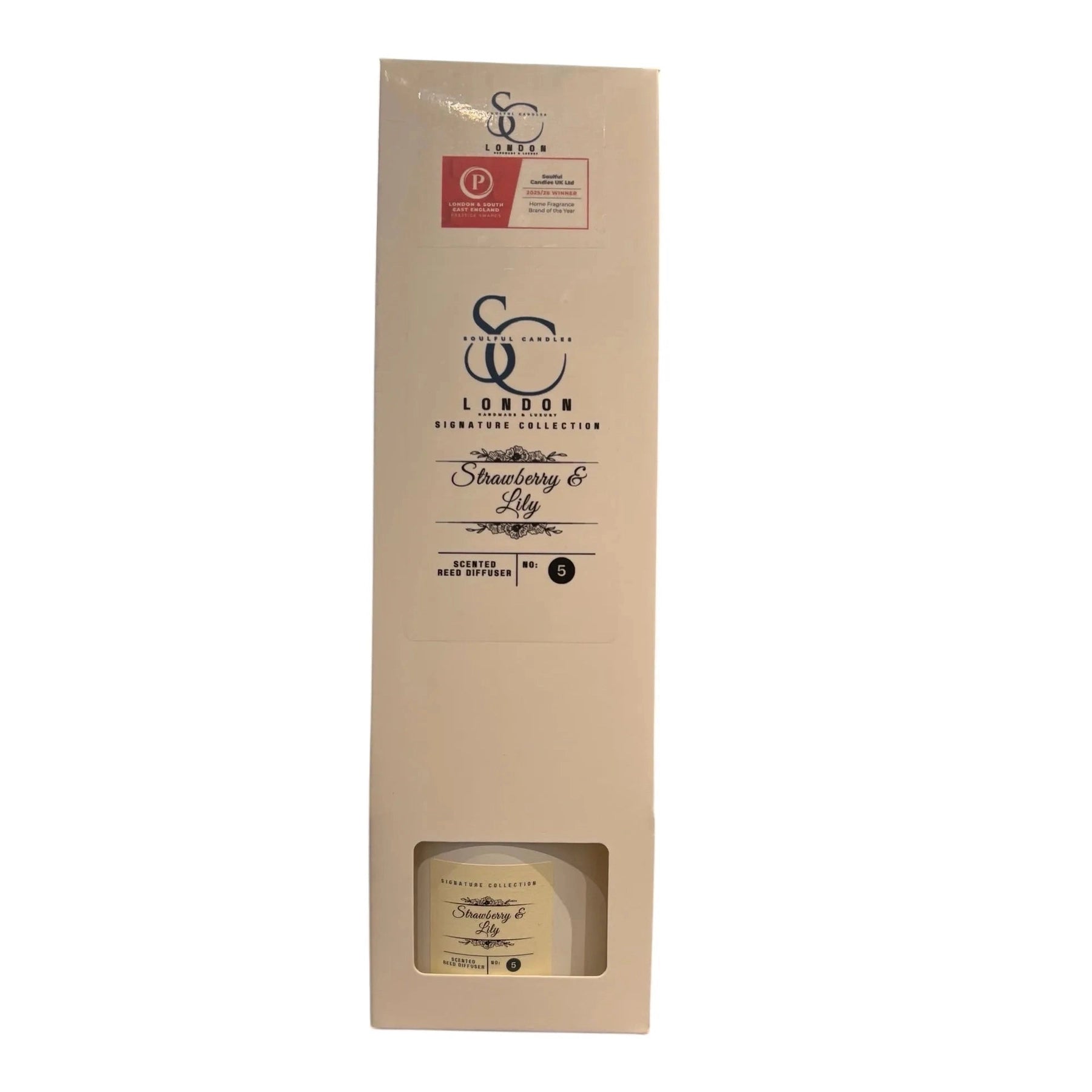 SC London Strawberry & Lily product packaging on a white background