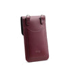 Handmade Leather Mobile Phone Pouch Plus - Marsala Red-3