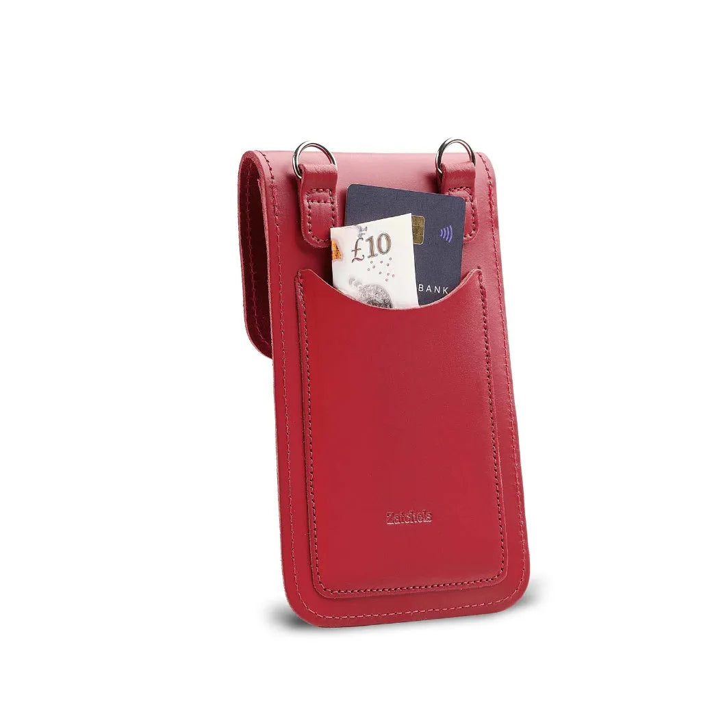 Zatchels Handmade Leather Mobile Phone Pouch Plus - Red Phone Bag phone pouch emmy-jane-boutique.myshopify.com