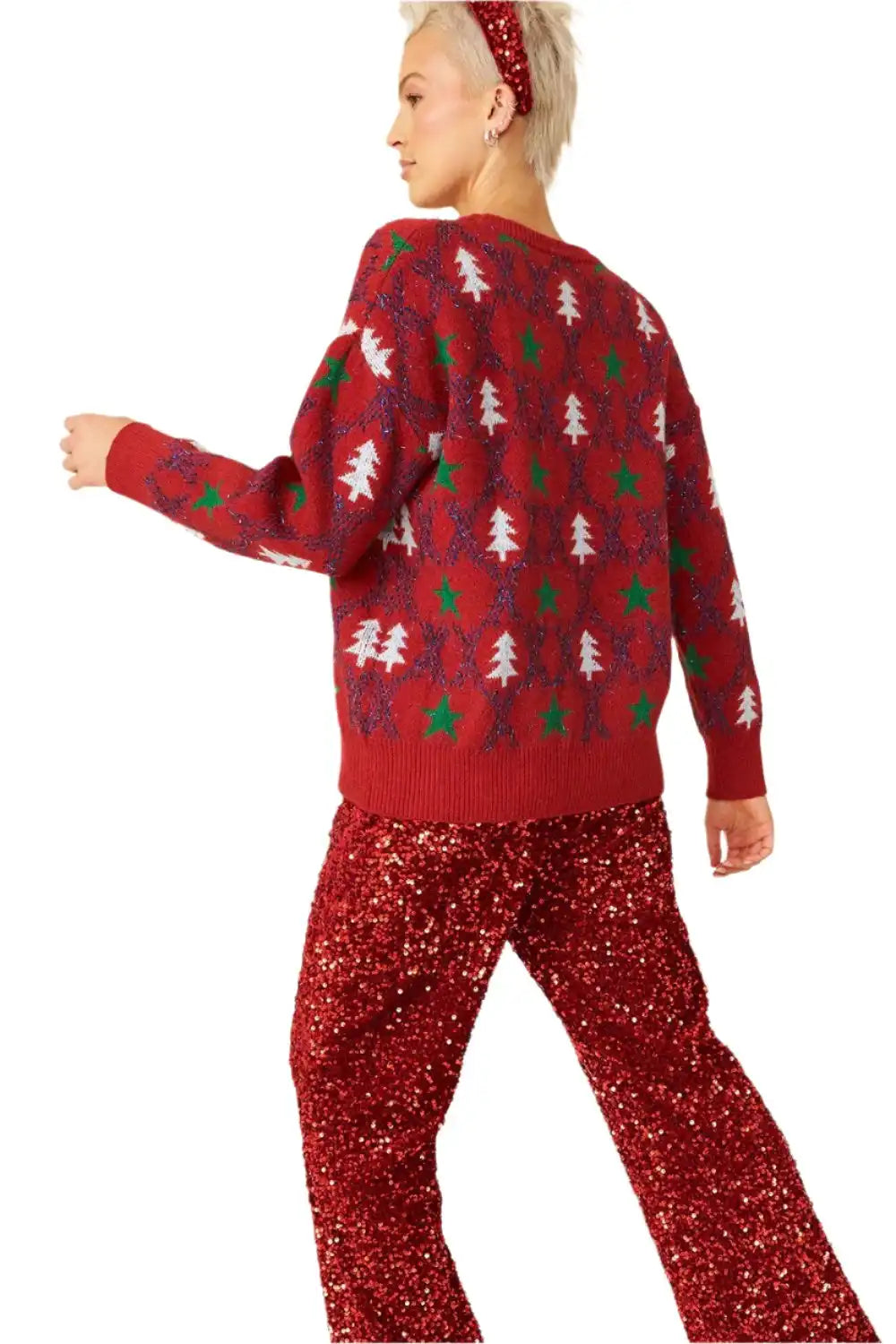Buy Me Fur Ltd Red Cashmere and Banana Blend Christmas Jumper Apparel & Accessories > Clothing > Shirts & Tops > Jumpers > Womens Jumpers > Cashmere Jumpers > Christmas Jumpers > Luxury Christmas Jumpers emmy-jane-boutique.myshopify.com