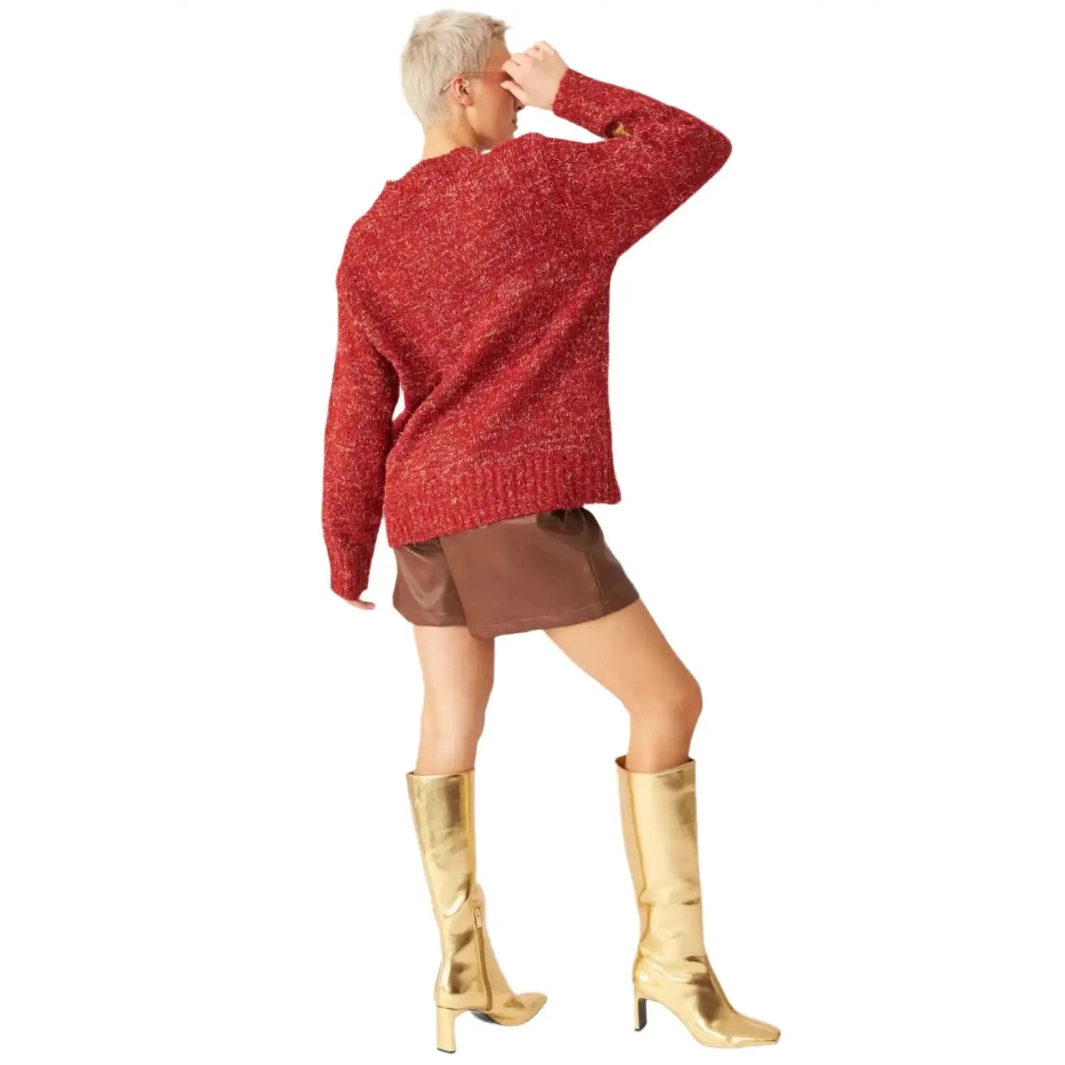 Buy Me Fur Ltd Christmas Jumper with Red Glitter Deer Embroidery Apparel & Accessories > Clothing > Shirts & Tops > Jumpers > Womens Jumpers > Cashmere Jumpers > Christmas Jumpers > Luxury Christmas Jumpers emmy-jane-boutique.myshopify.com