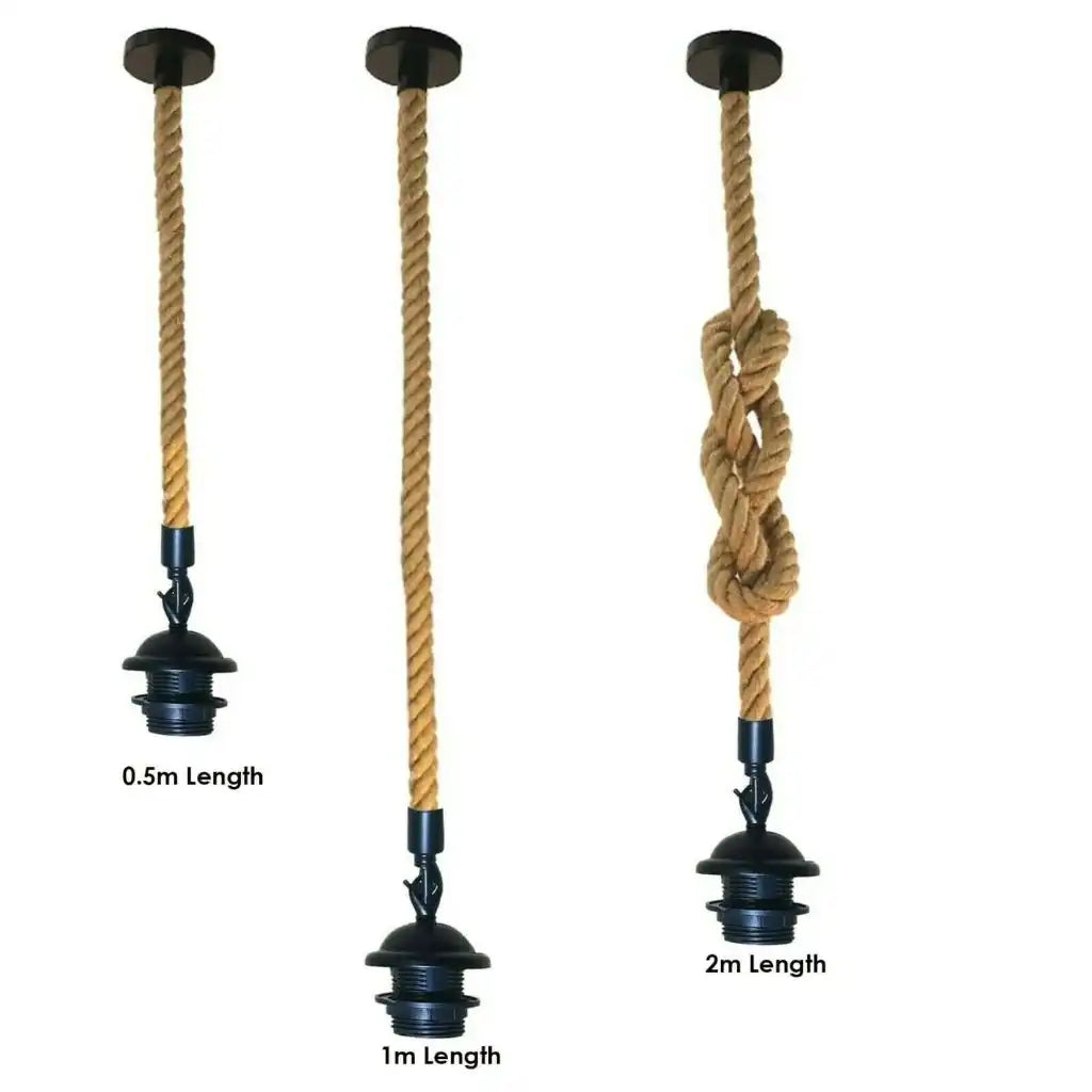 LEDSone Retro Hemp Rope Iron Pendant Hanging Set Home & Garden > Lighting > Lighting Fixtures > Ceiling Light Fixtures > Ceiling Lights > Pendant Lights > Hemp Rope Lights emmy-jane-boutique.myshopify.com