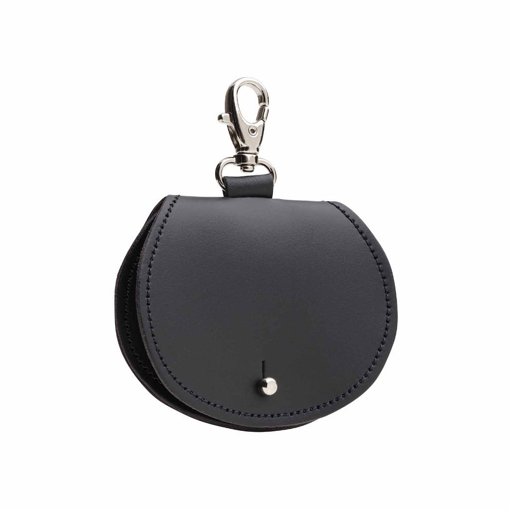 Mini saddle bag coin purse charm - Black-0