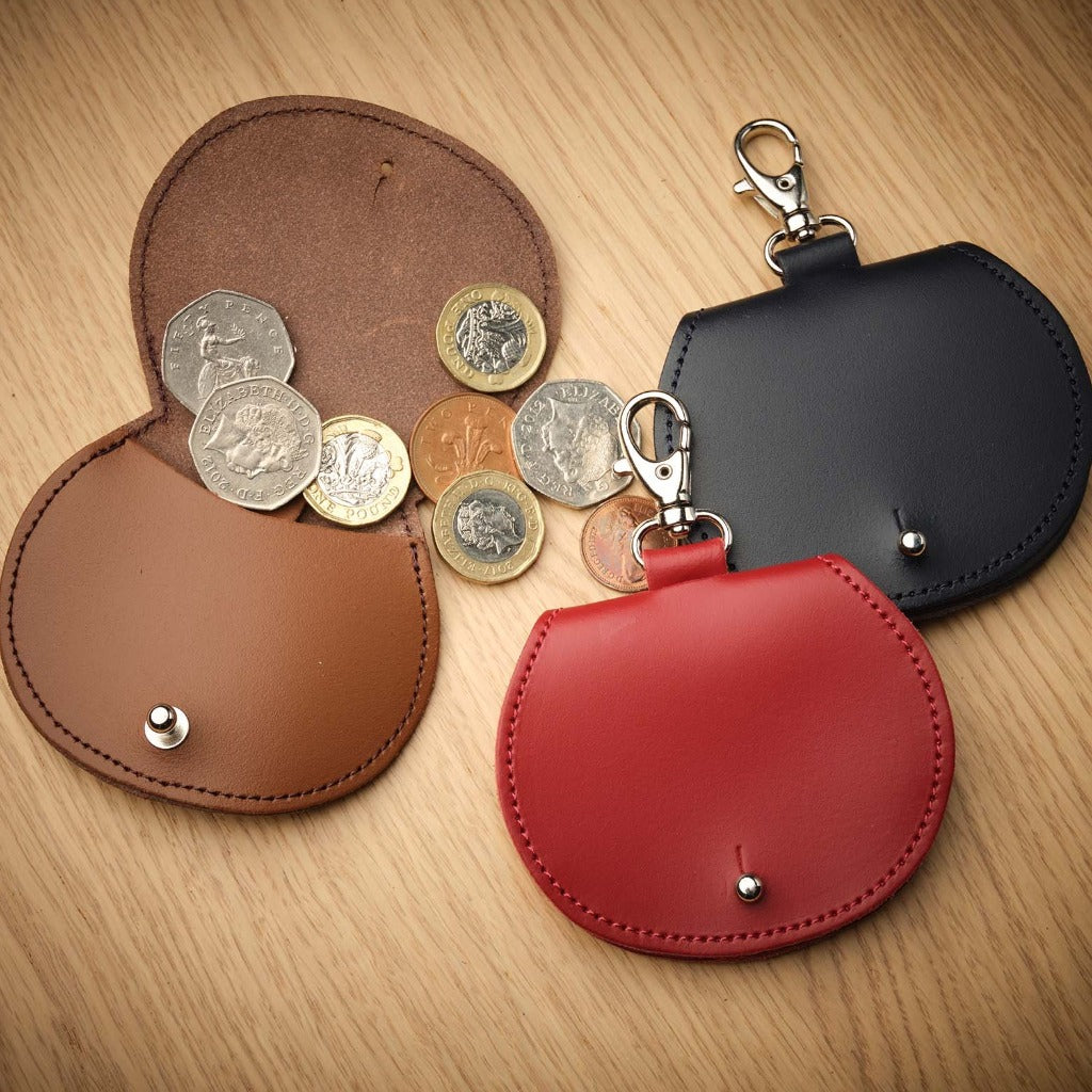 Mini saddle bag coin purse charm - Dark Brown-1