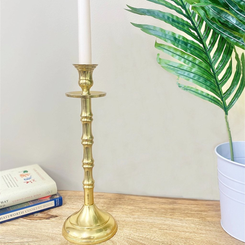 Brass Metal Dinner Candlestick 30cm-3