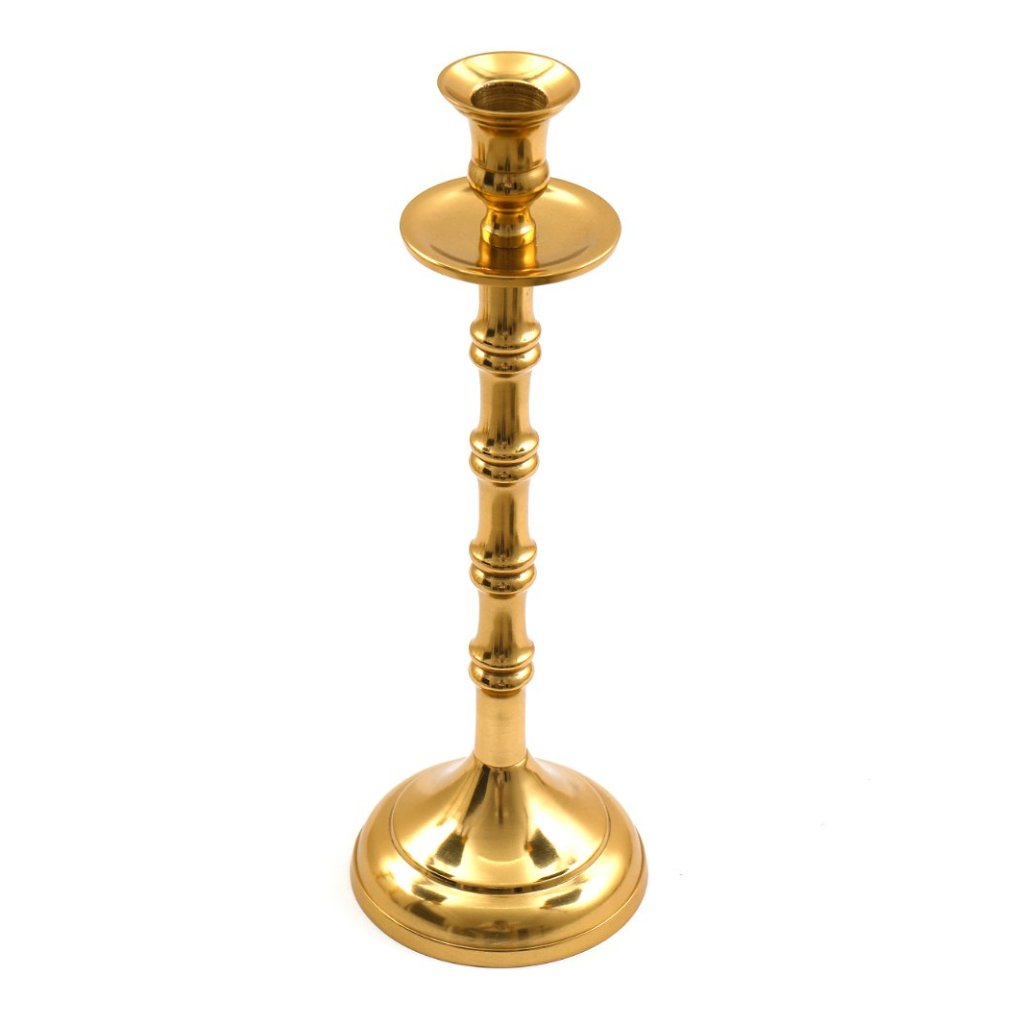 Brass Metal Dinner Candlestick 30cm-0