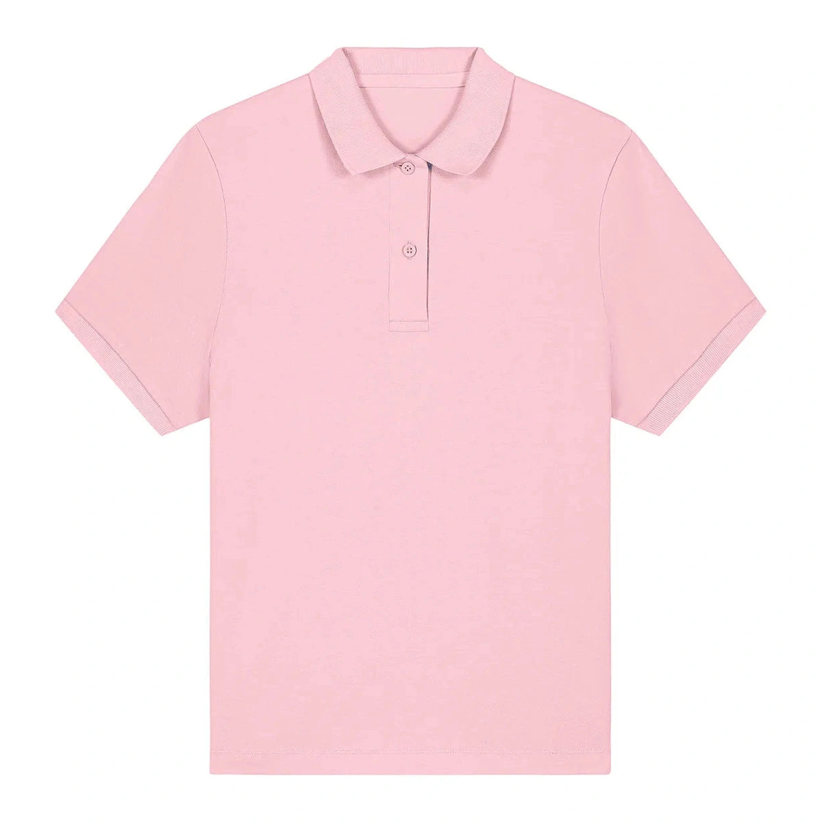 Pink polo shirt on a white background