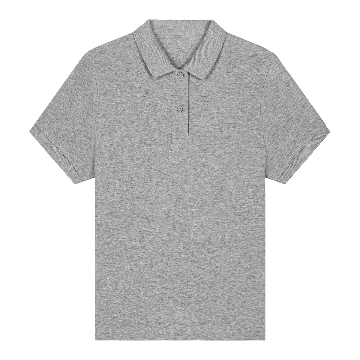 Grey polo shirt on a white background