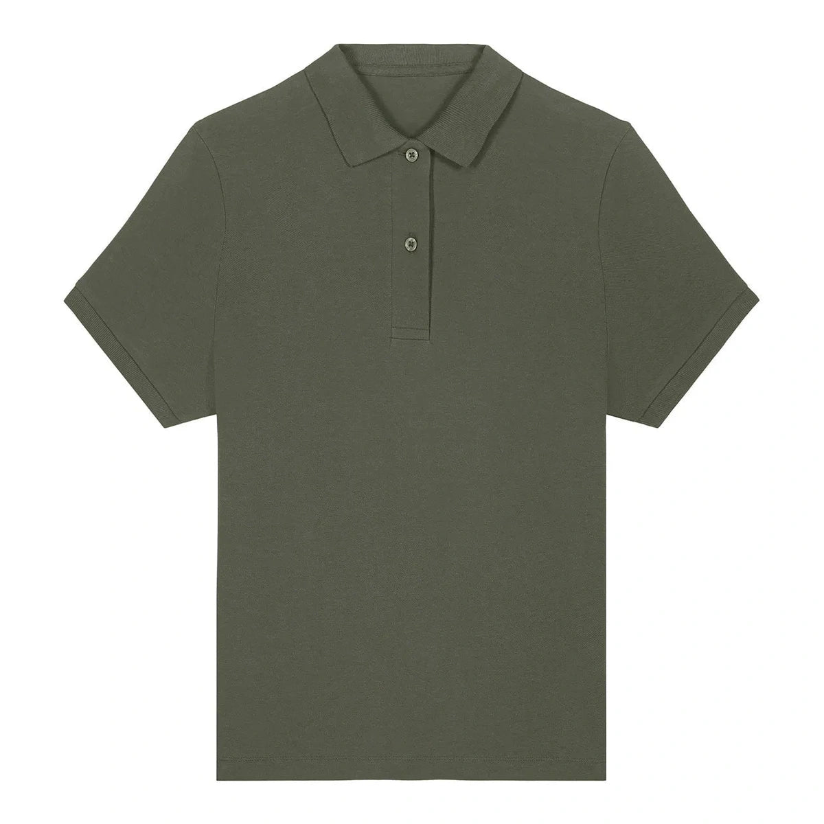 Green polo shirt on a white background