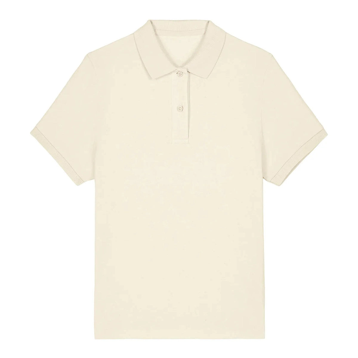 Beige polo shirt on a white background