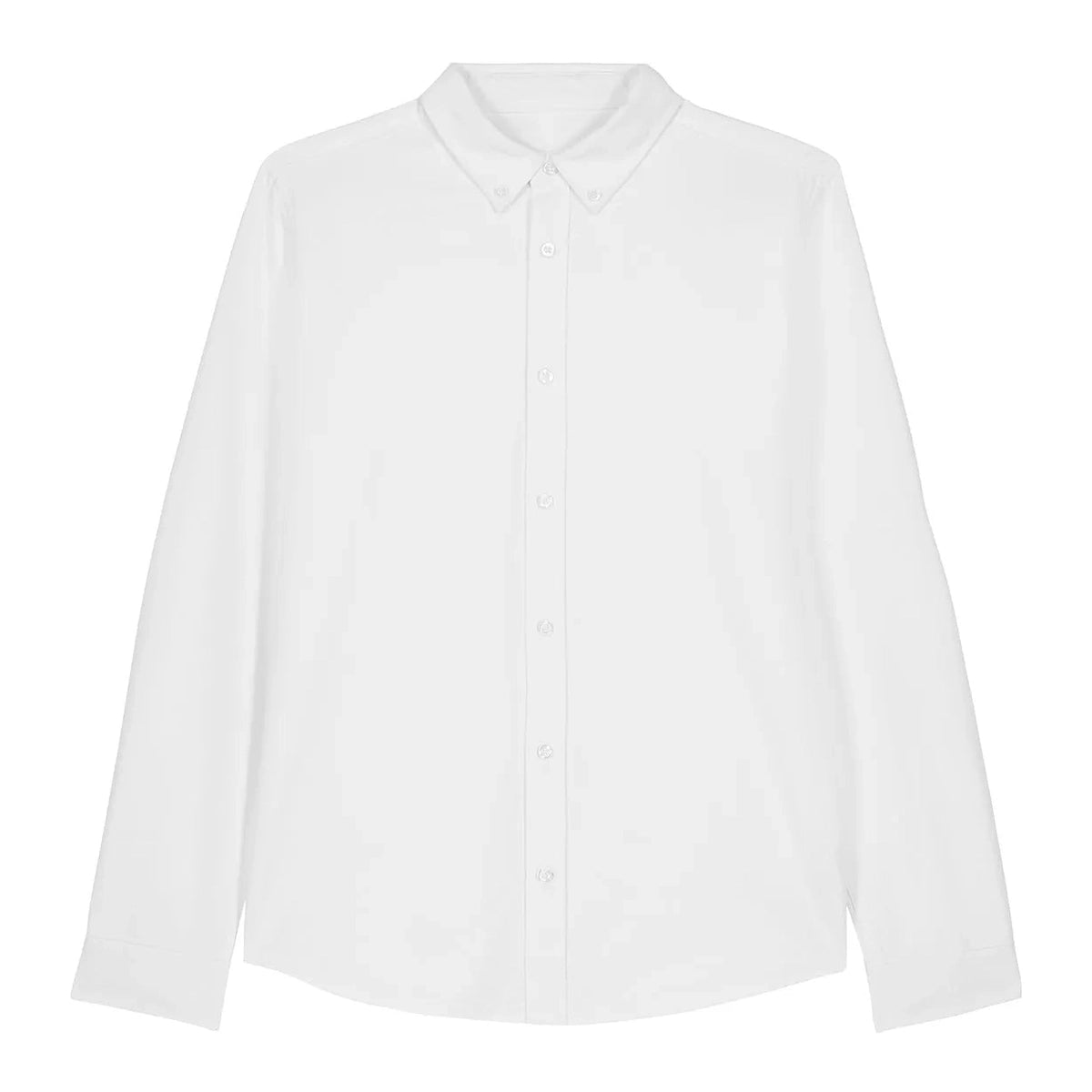 White long sleeve shirt on a white background