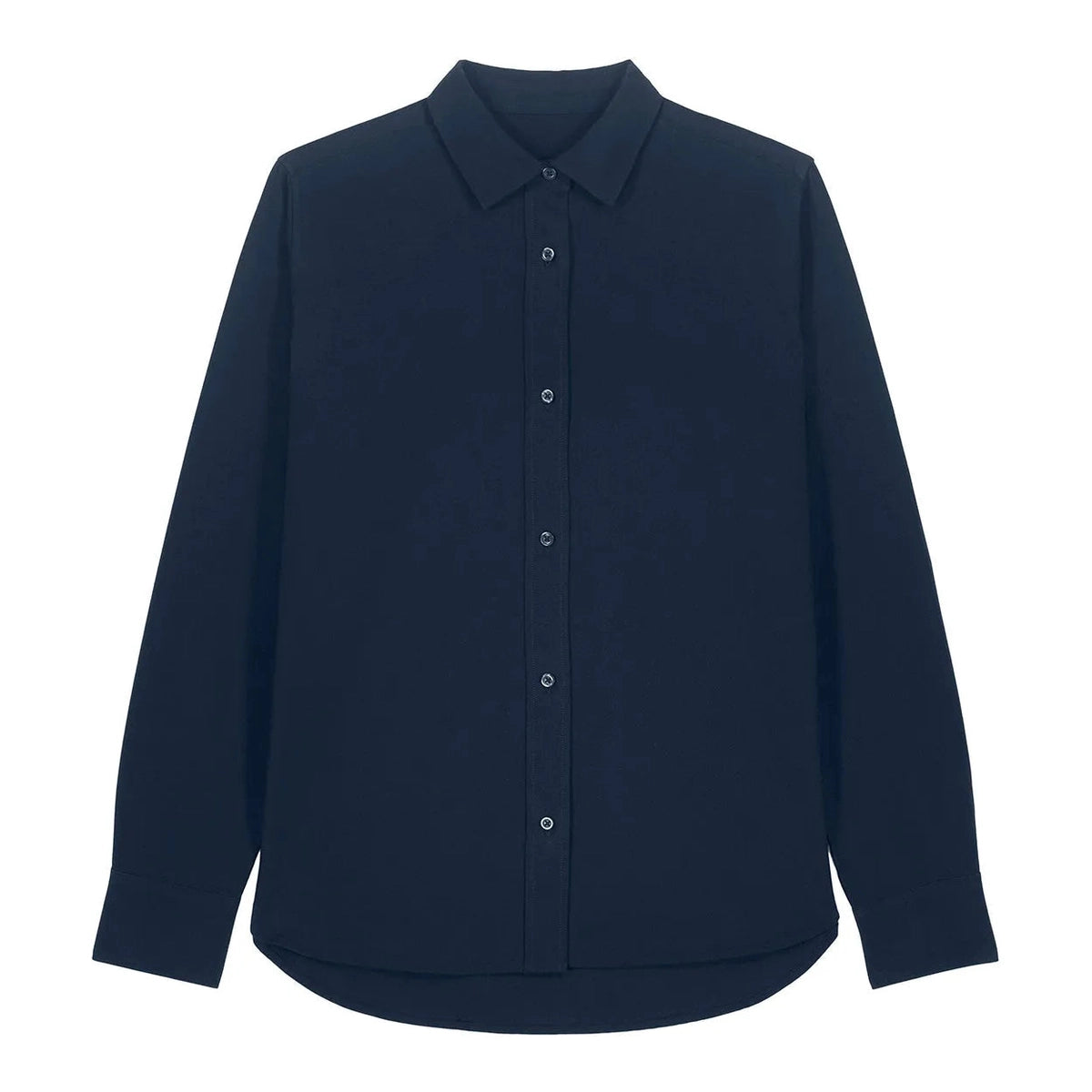 Navy blue shirt on a white background