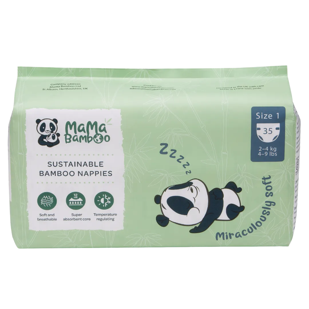 Mama Bamboo Biodegradable Nappies Mama Bamboo Sustainable Nappies DS Baby & Toddler > Diapering > Nappies > Eco-Friendly Nappies > Biodegradable Nappies > Mama Bamboo Sustainable Napies emmy-jane-boutique.myshopify.com