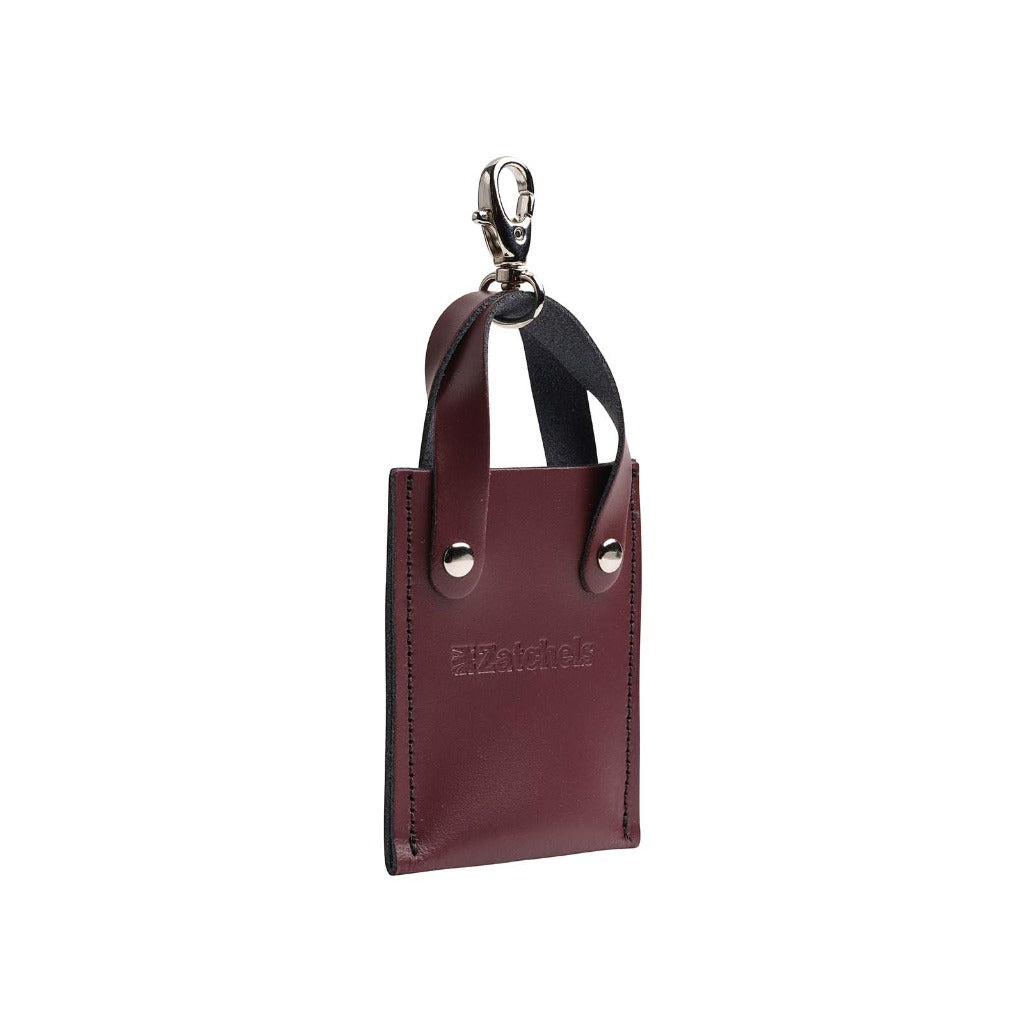 Mini tote bag charm - Marsala Red-0