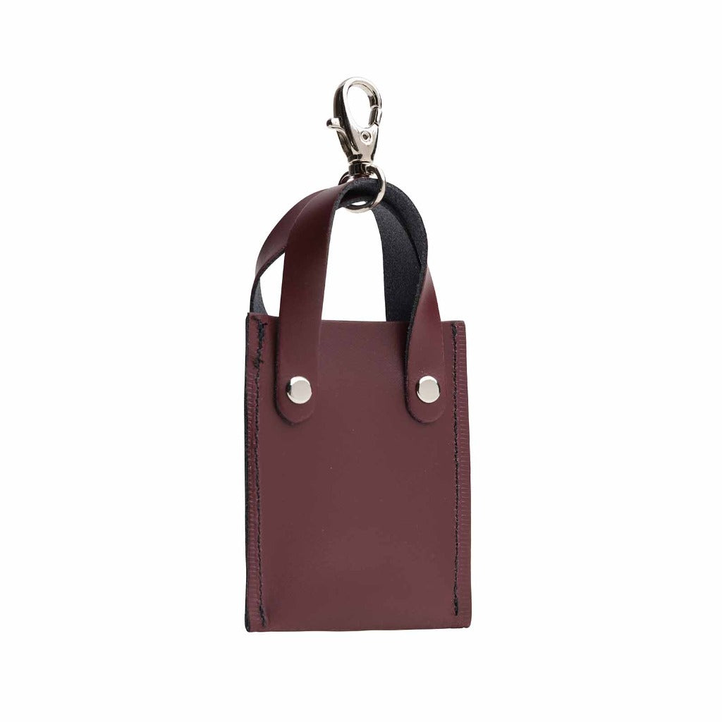 Mini tote bag charm - Marsala Red-1