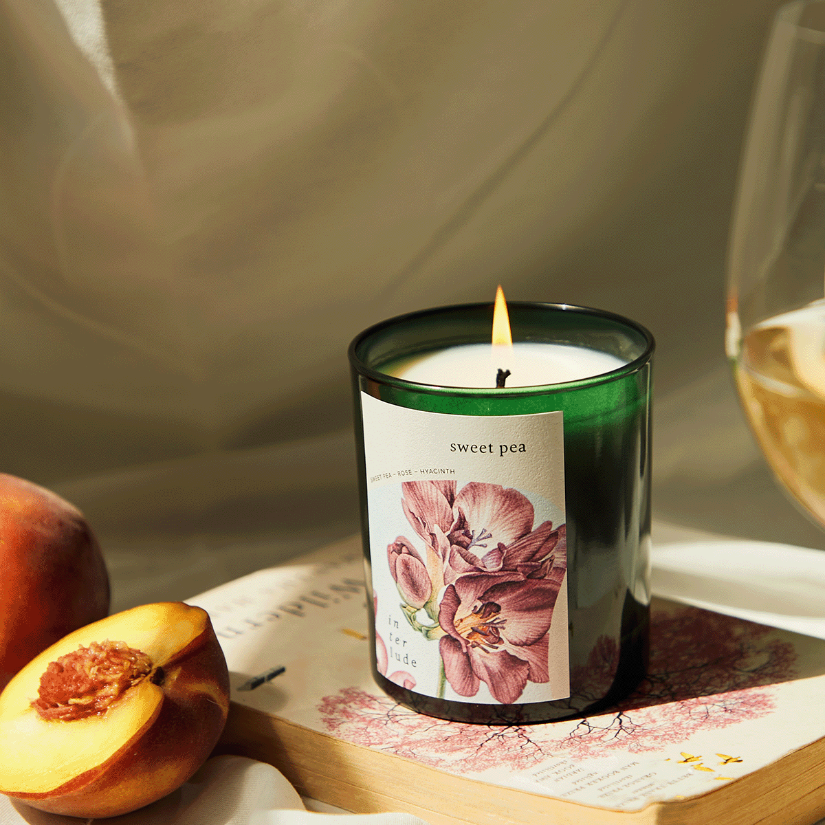 Sweet Pea Scented Candle Handmade From Soy Wax in England