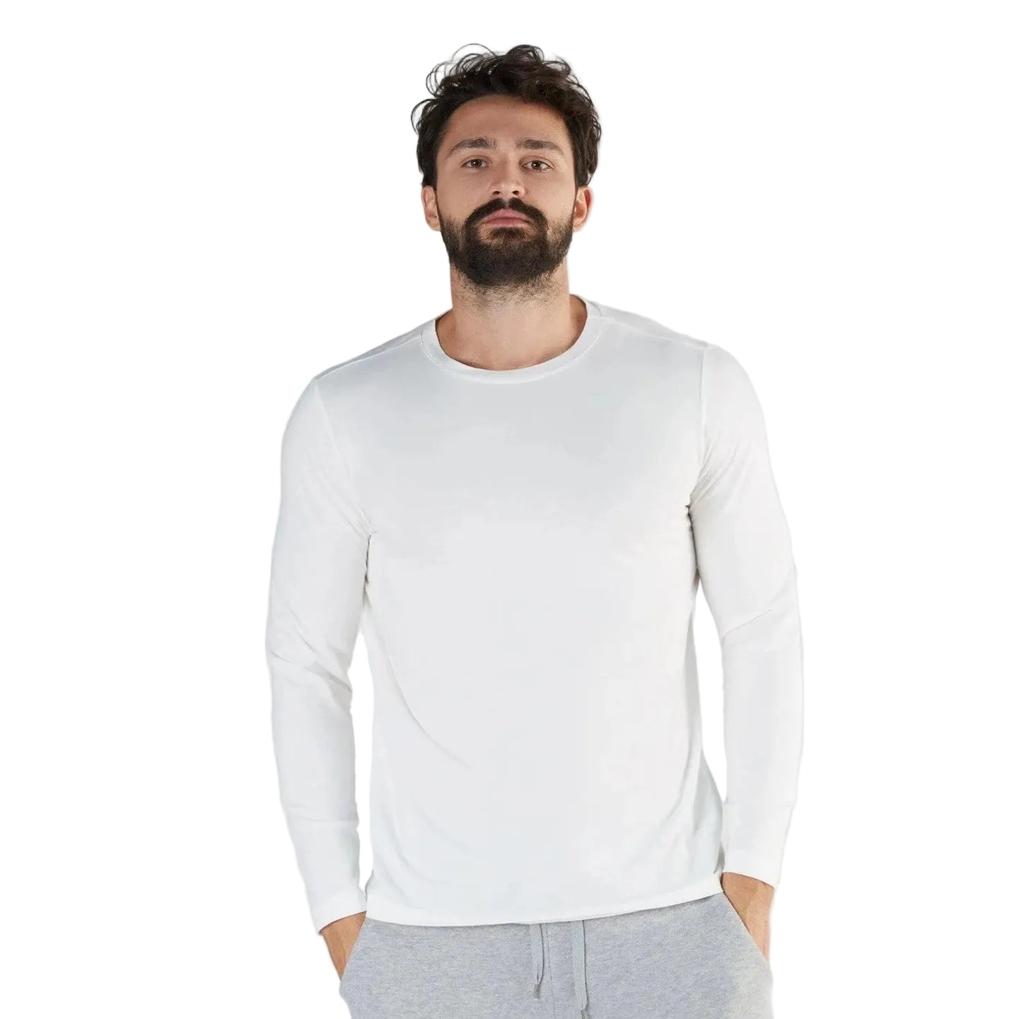 Mens Organic Cotton & Modal Long Sleeve T-shirt - 6 Colours
