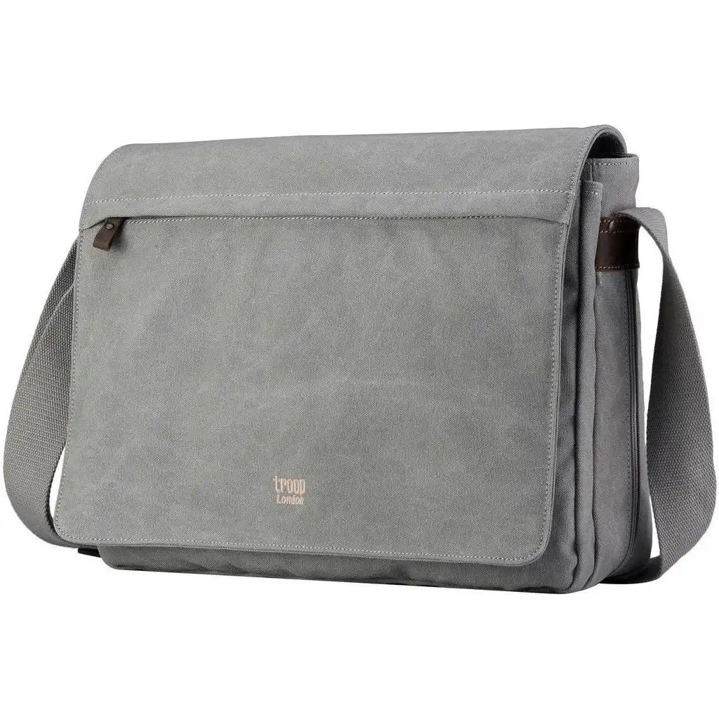 Troop London Canvas Laptop Messenger Bag - Troop London Classic  - 18'' Diagonally Luggage & Bags > Messenger Bags > Canvas Crossbody Bags > Across body Bag > Troop London Bags > Troop London Classic Cross Body Bag > Canvas Laptop Messenger Bag emmy-jane-boutique.myshopify.com