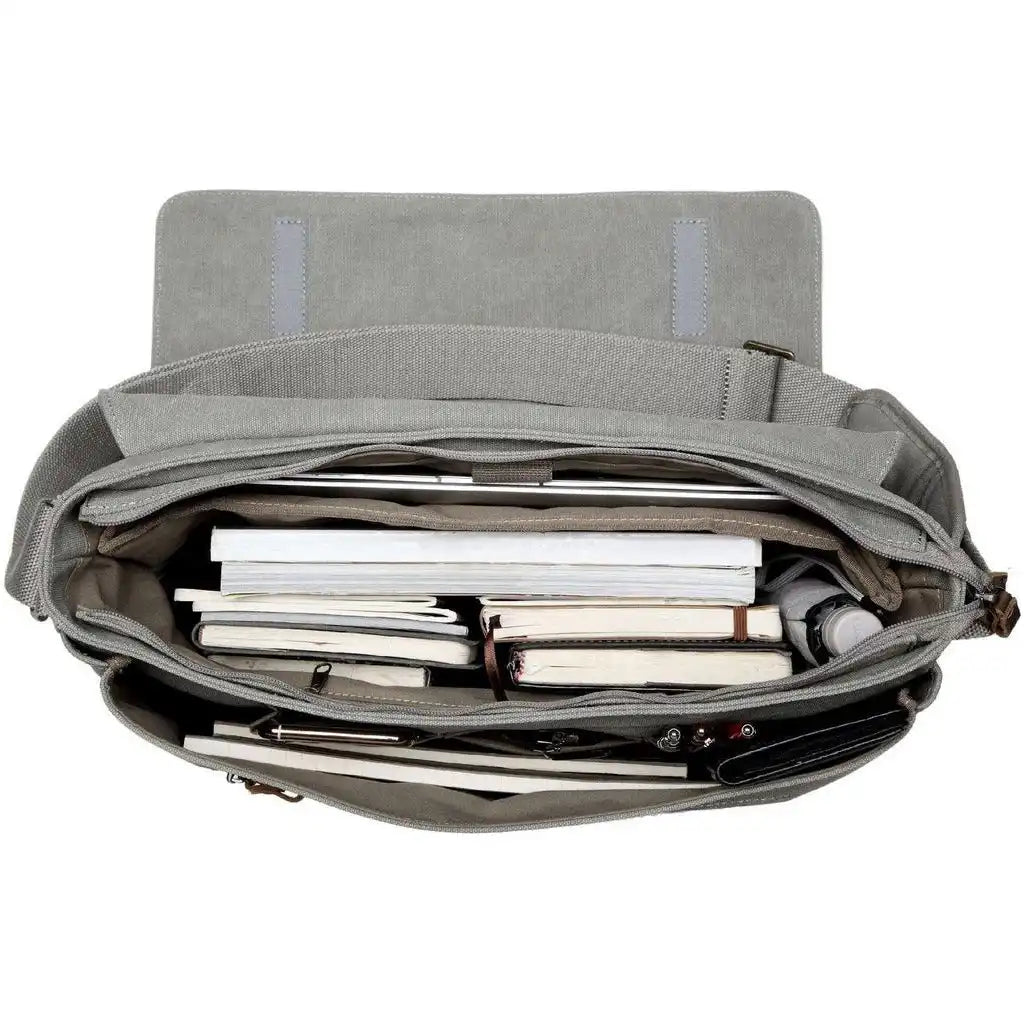 Troop London Canvas Laptop Messenger Bag - Troop London Classic  - 18'' Diagonally Luggage & Bags > Messenger Bags > Canvas Crossbody Bags > Across body Bag > Troop London Bags > Troop London Classic Cross Body Bag > Canvas Laptop Messenger Bag emmy-jane-boutique.myshopify.com
