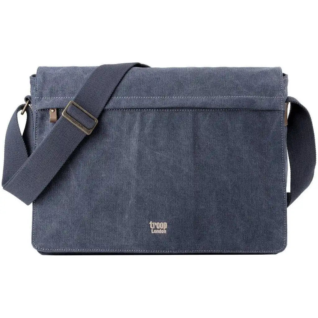 Troop London Canvas Laptop Messenger Bag - Troop London Classic  - 18'' Diagonally Luggage & Bags > Messenger Bags > Canvas Crossbody Bags > Across body Bag > Troop London Bags > Troop London Classic Cross Body Bag > Canvas Laptop Messenger Bag emmy-jane-boutique.myshopify.com
