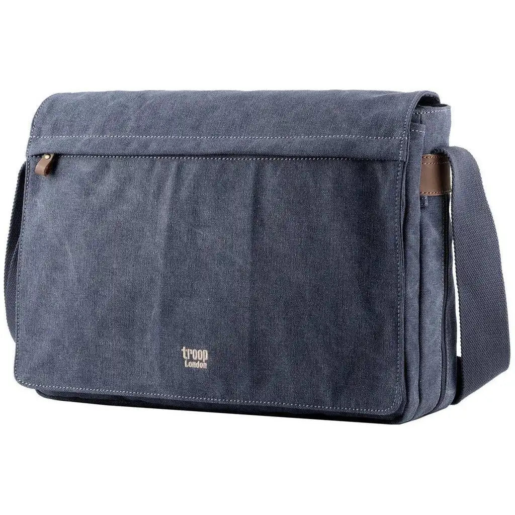 Troop London Canvas Laptop Messenger Bag - Troop London Classic  - 18'' Diagonally Luggage & Bags > Messenger Bags > Canvas Crossbody Bags > Across body Bag > Troop London Bags > Troop London Classic Cross Body Bag > Canvas Laptop Messenger Bag emmy-jane-boutique.myshopify.com