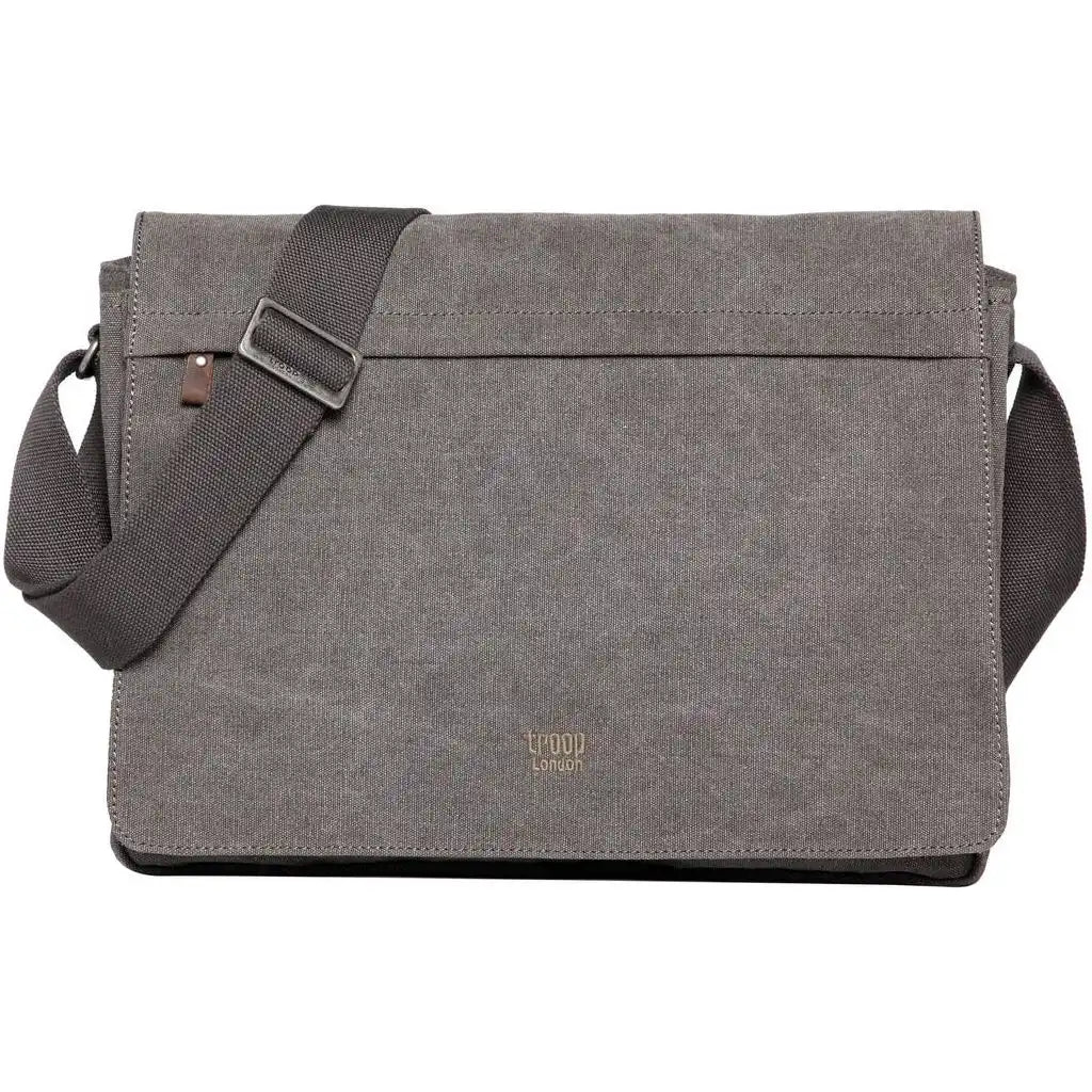 Troop London Canvas Laptop Messenger Bag - Troop London Classic  - 18'' Diagonally Luggage & Bags > Messenger Bags > Canvas Crossbody Bags > Across body Bag > Troop London Bags > Troop London Classic Cross Body Bag > Canvas Laptop Messenger Bag emmy-jane-boutique.myshopify.com