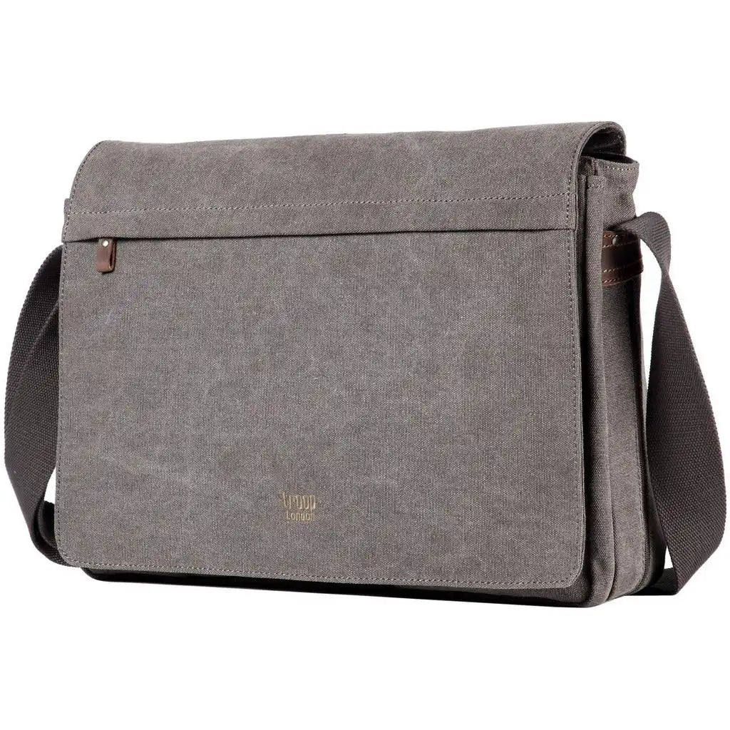 Troop London Canvas Laptop Messenger Bag - Troop London Classic  - 18'' Diagonally Luggage & Bags > Messenger Bags > Canvas Crossbody Bags > Across body Bag > Troop London Bags > Troop London Classic Cross Body Bag > Canvas Laptop Messenger Bag emmy-jane-boutique.myshopify.com