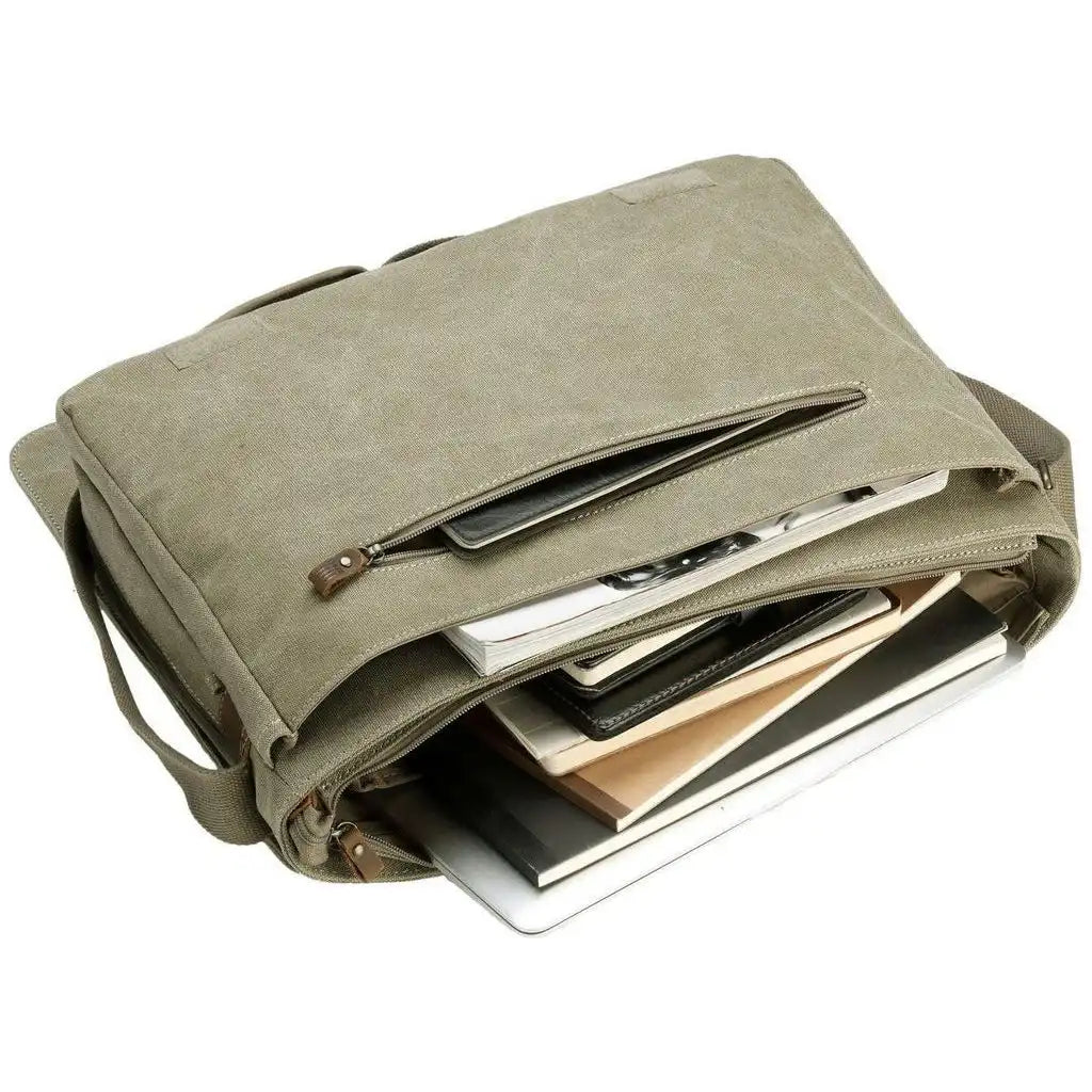 Troop London Canvas Laptop Messenger Bag - Troop London Classic  - 18'' Diagonally Luggage & Bags > Messenger Bags > Canvas Crossbody Bags > Across body Bag > Troop London Bags > Troop London Classic Cross Body Bag > Canvas Laptop Messenger Bag emmy-jane-boutique.myshopify.com