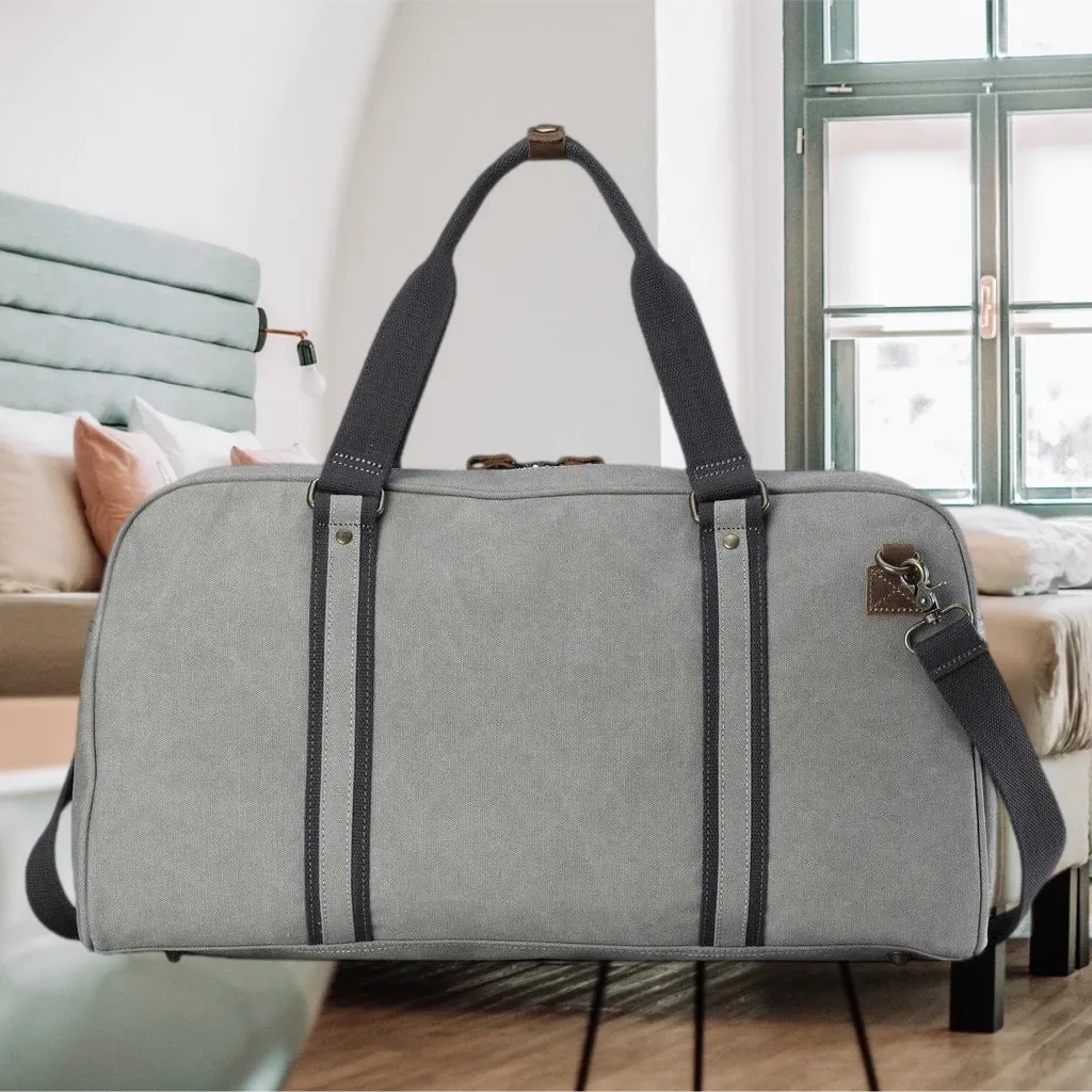 Emmy Jane Boutique Weekend Bag - Classic Canvas Travel Duffel Bag Large Holdall - 5 Colours