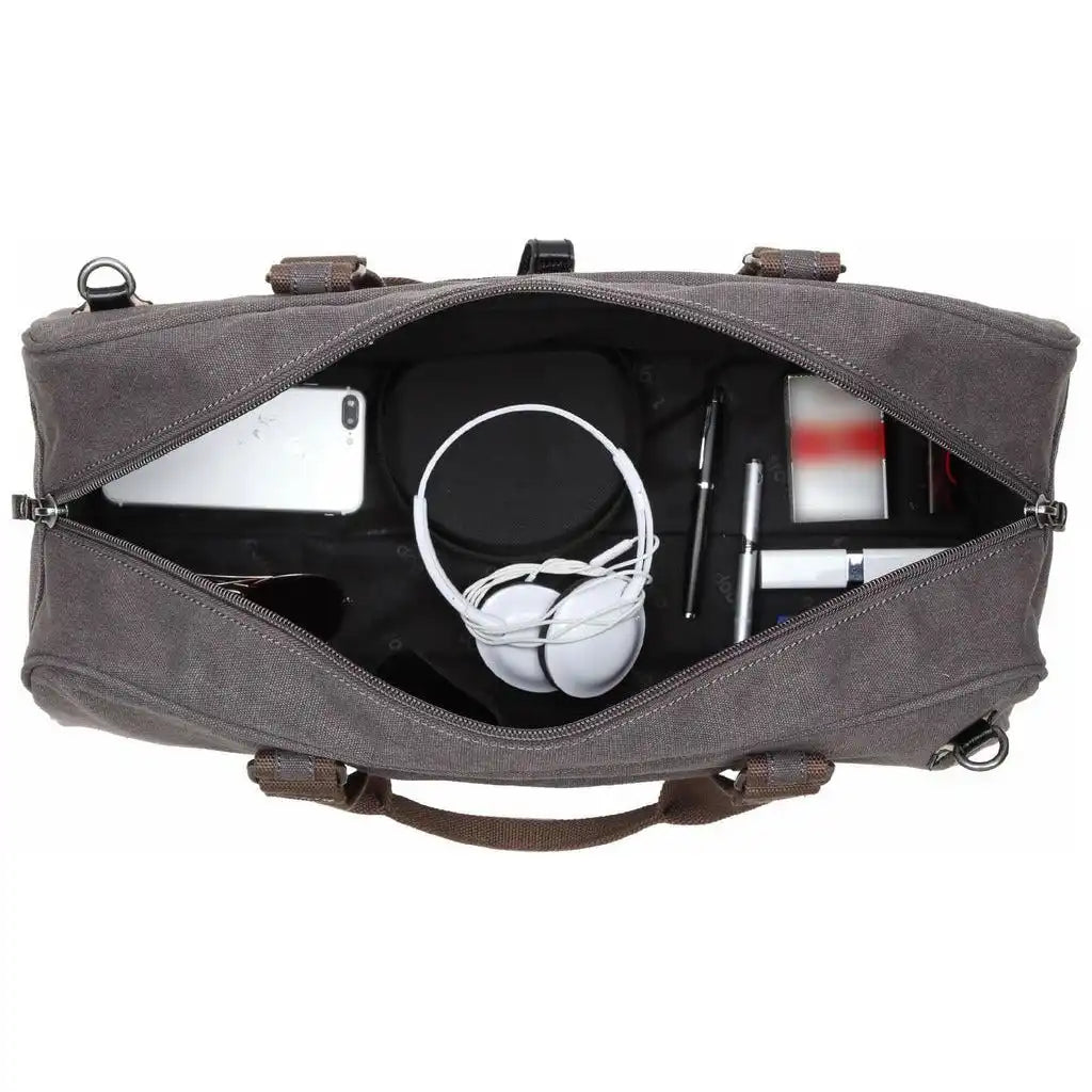 Troop London Troop Classic Canvas Travel Bag – Large Weekend Duffel (5 Colours) Luggage & Bags > Duffel Bags > Large Holdall > Weekend Bag > Troop Classic Canvas Travel Bags > Duffel Bag emmy-jane-boutique.myshopify.com